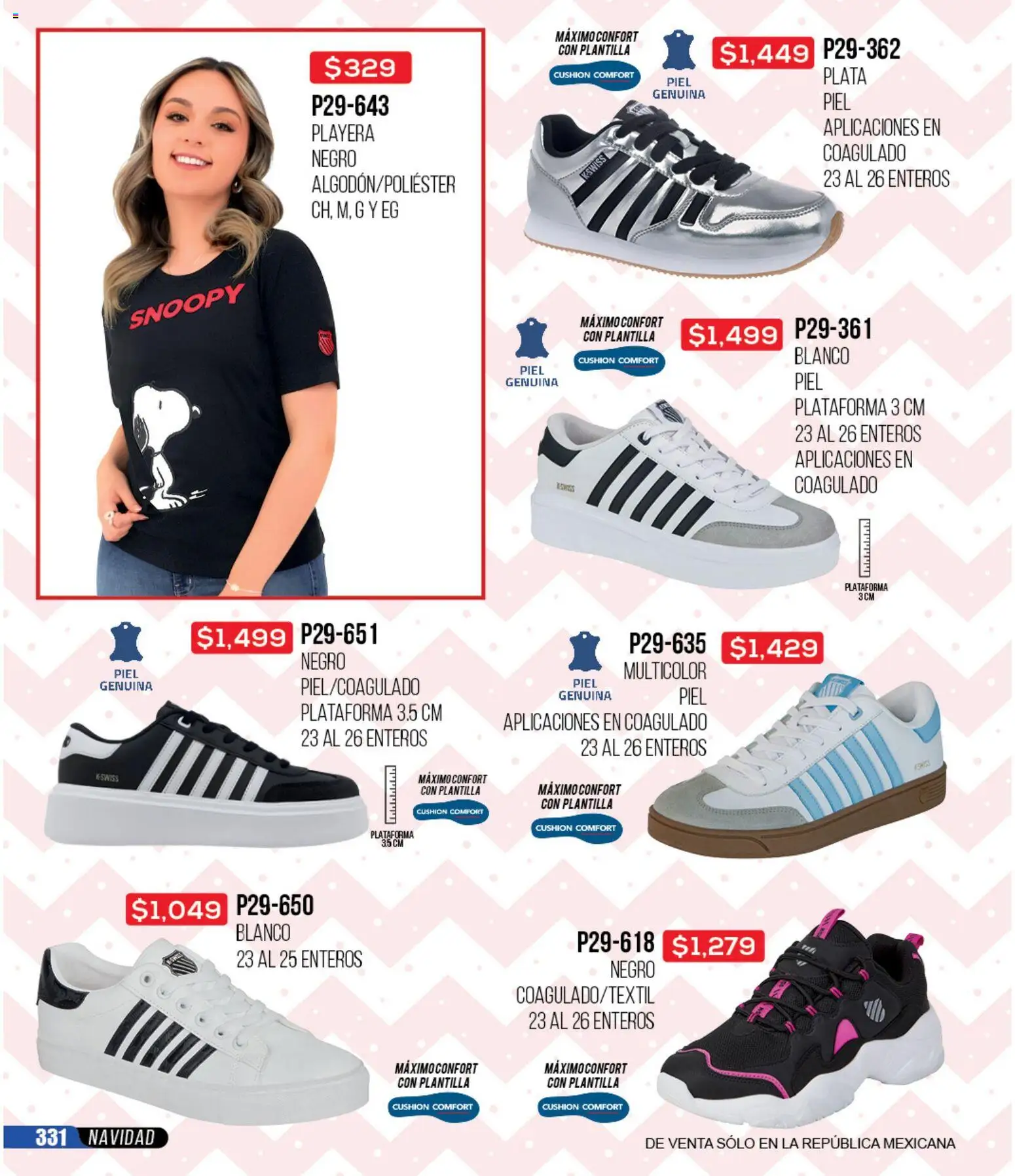 Nuevas ofertas de Cklass válidas en toda la República Mexicana desde el 30.11.2025. ¡Encuentra las mejores ofertas en Cklass catálogo Rebajas Navideñas Calzado! | Página: 332 | Productos: Playera