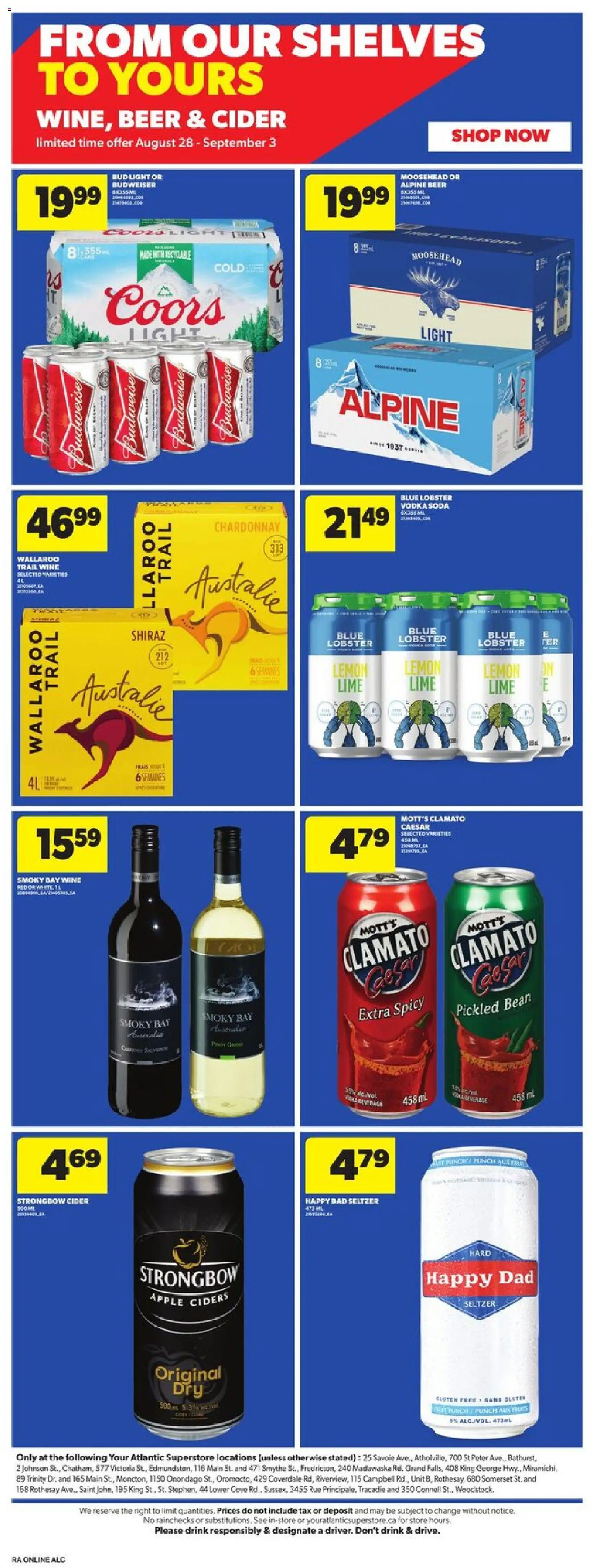 Atlantic Superstore flyer valid from 13.11.2025 | Page: 16 | Products: Vodka, Wine, Beer