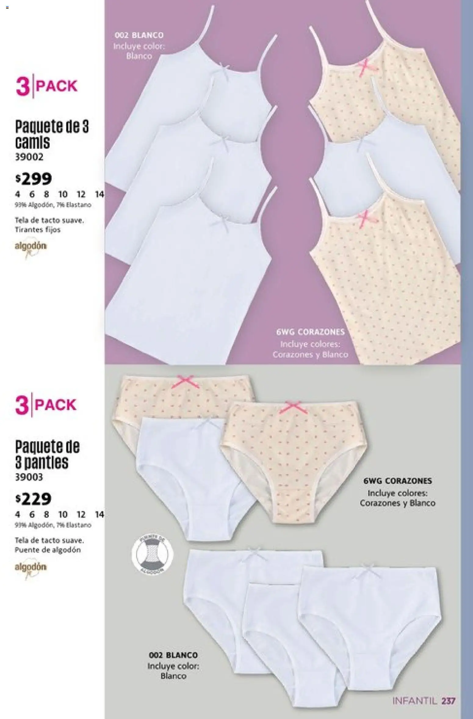 Nuevas ofertas de Ilusión válidas en toda la República Mexicana desde el 01.03.2026. ¡Encuentra las mejores ofertas en Ilusión catálogo Primavera! | Página: 239 | Productos: Algodón, Tirantes