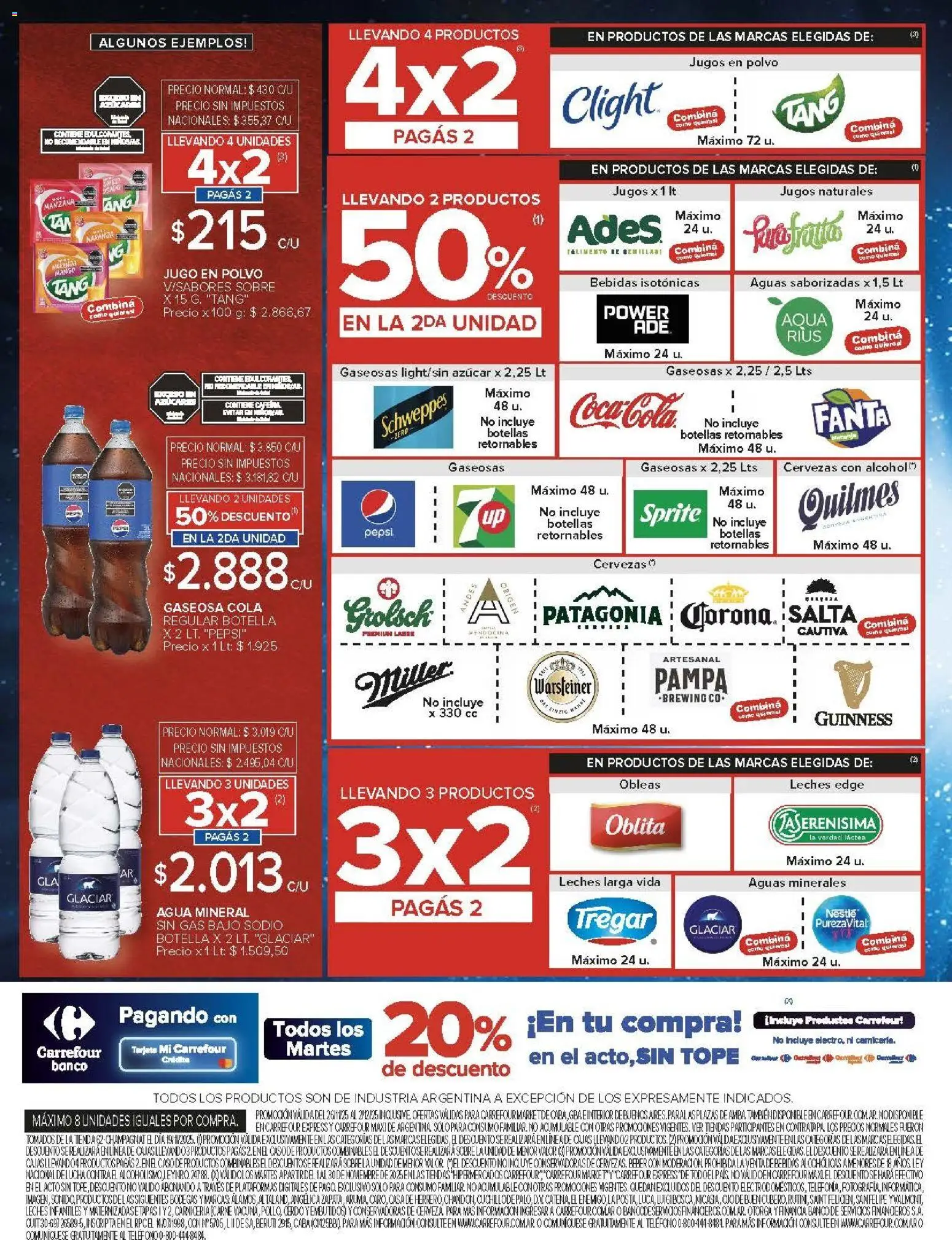 Carrefour Market catálogo │ válido desde el 26.11.2025 | Página: 8 | Productos: Banco, Agua, Mango, Jugo