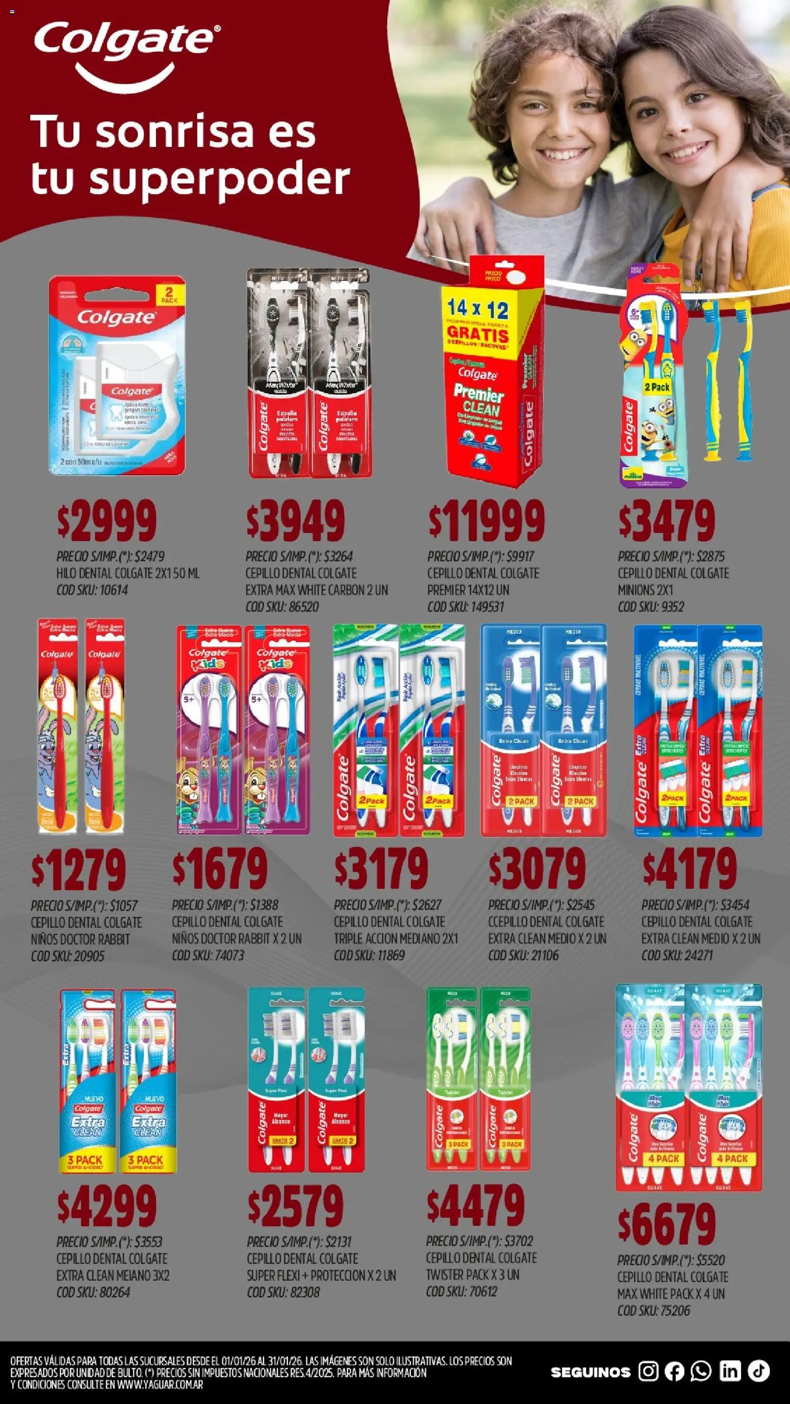 Yaguar - Aliados de tu bolsillo │ válido desde el 01.01.2026 | Página: 4 | Productos: Cepillo, Limpiador, Hilo dental