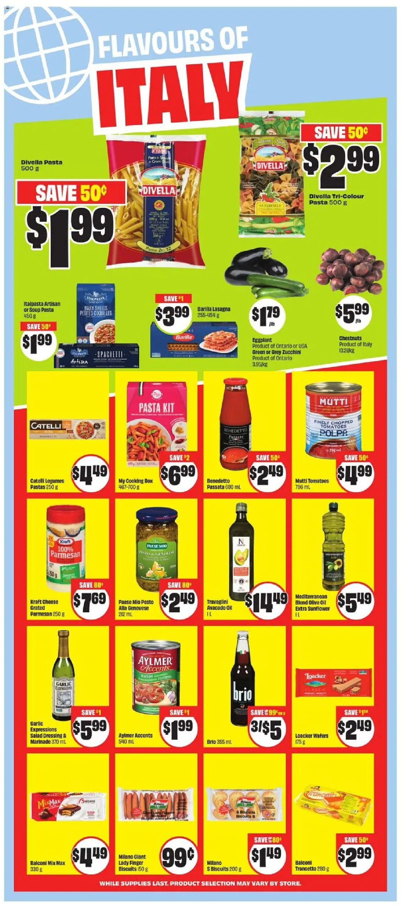 FreshCo flyer valid from 16.10.2025 | Page: 9 | Products: Pasta, Salad, Cheese, Tomatoes