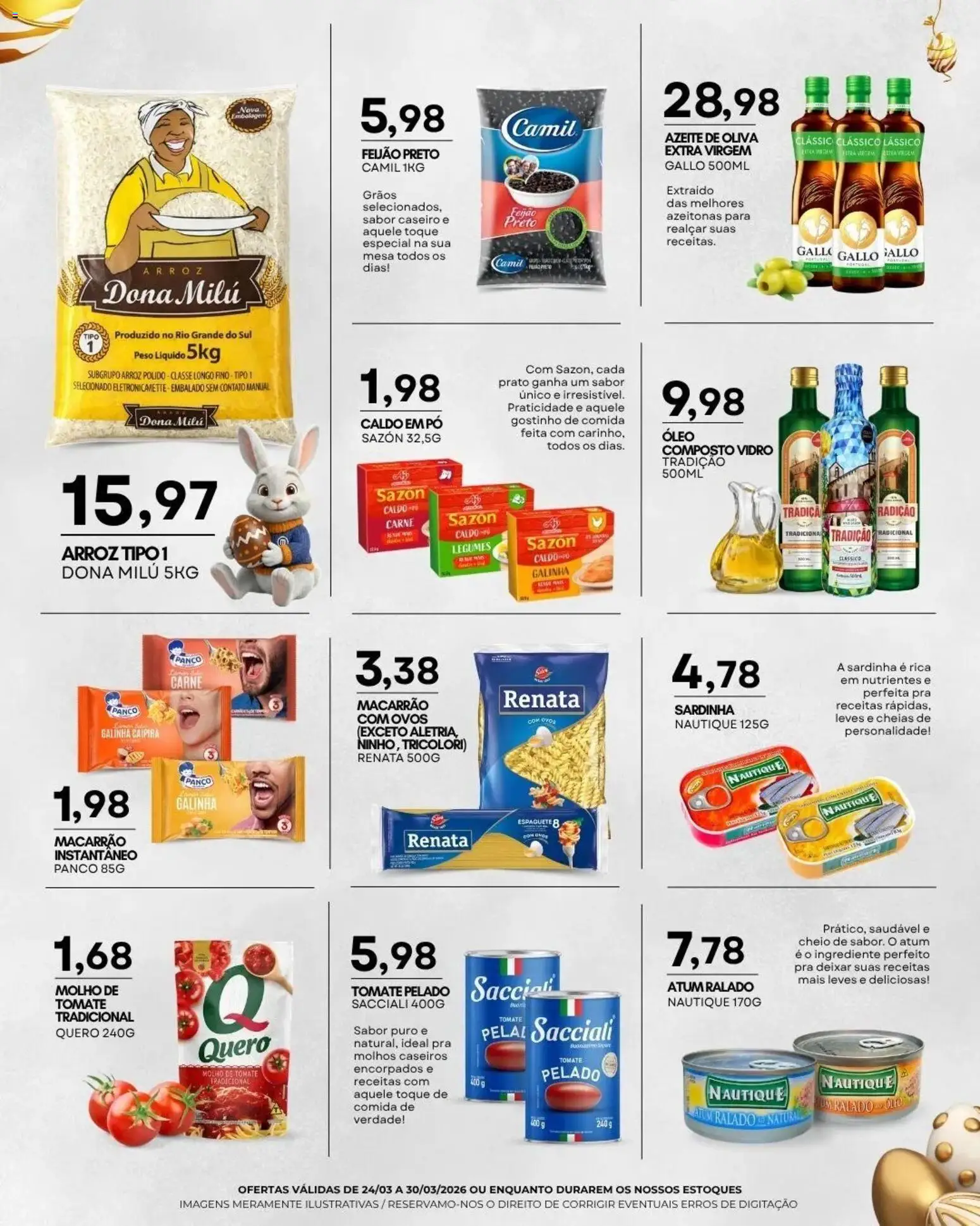 Mercadão Atacadista Folheto - válido de 24.03.2026 | Página: 4 | Produtos: Feijão, Pó, Ovos, Atum