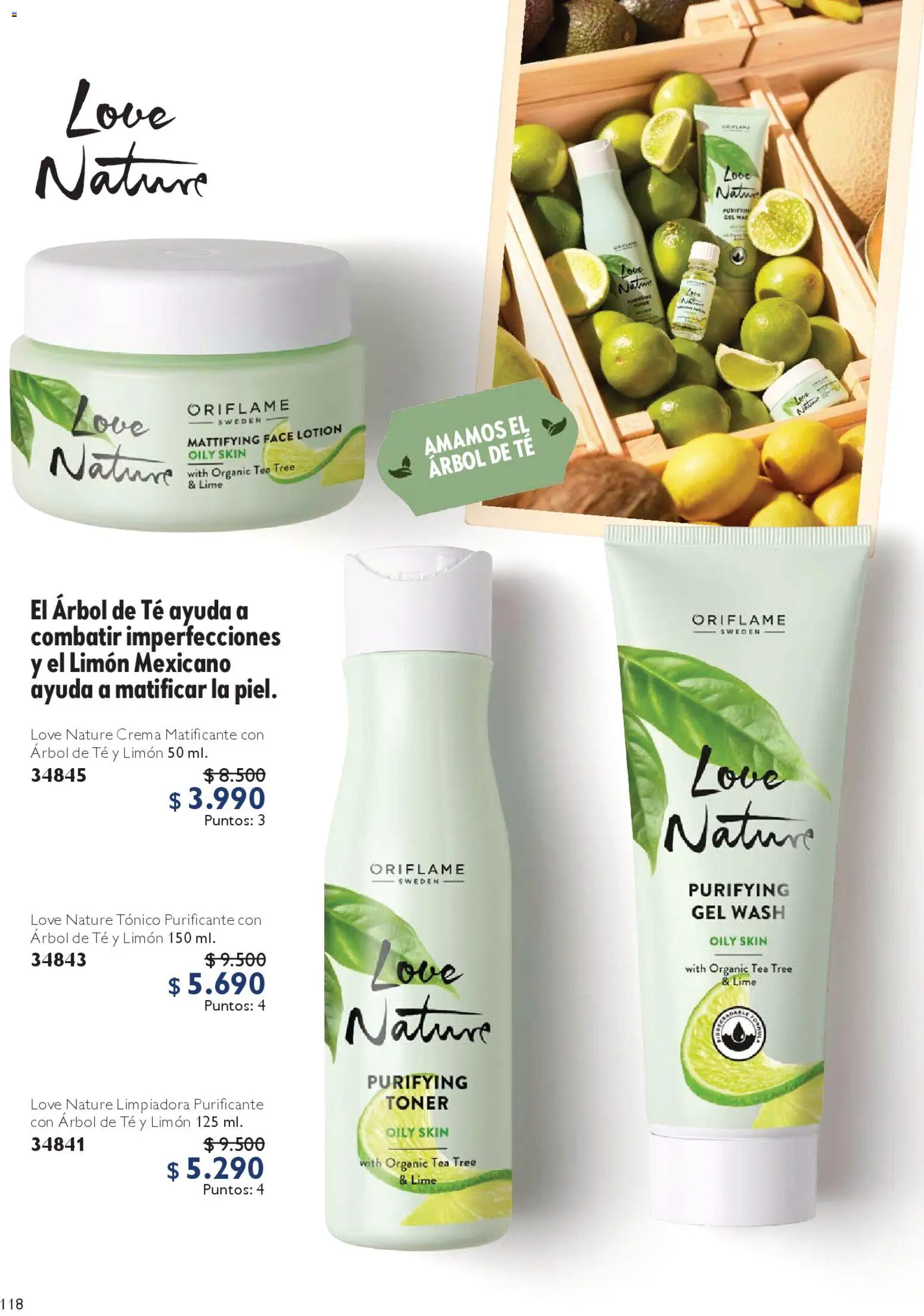 Oriflame catálogo │ válido desde el 14.02.2026 | Página: 118 | Productos: Limón, Toner, Té, Crema