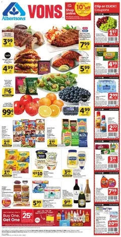 Preview of Vons weekly ads valid from 28.01.2026