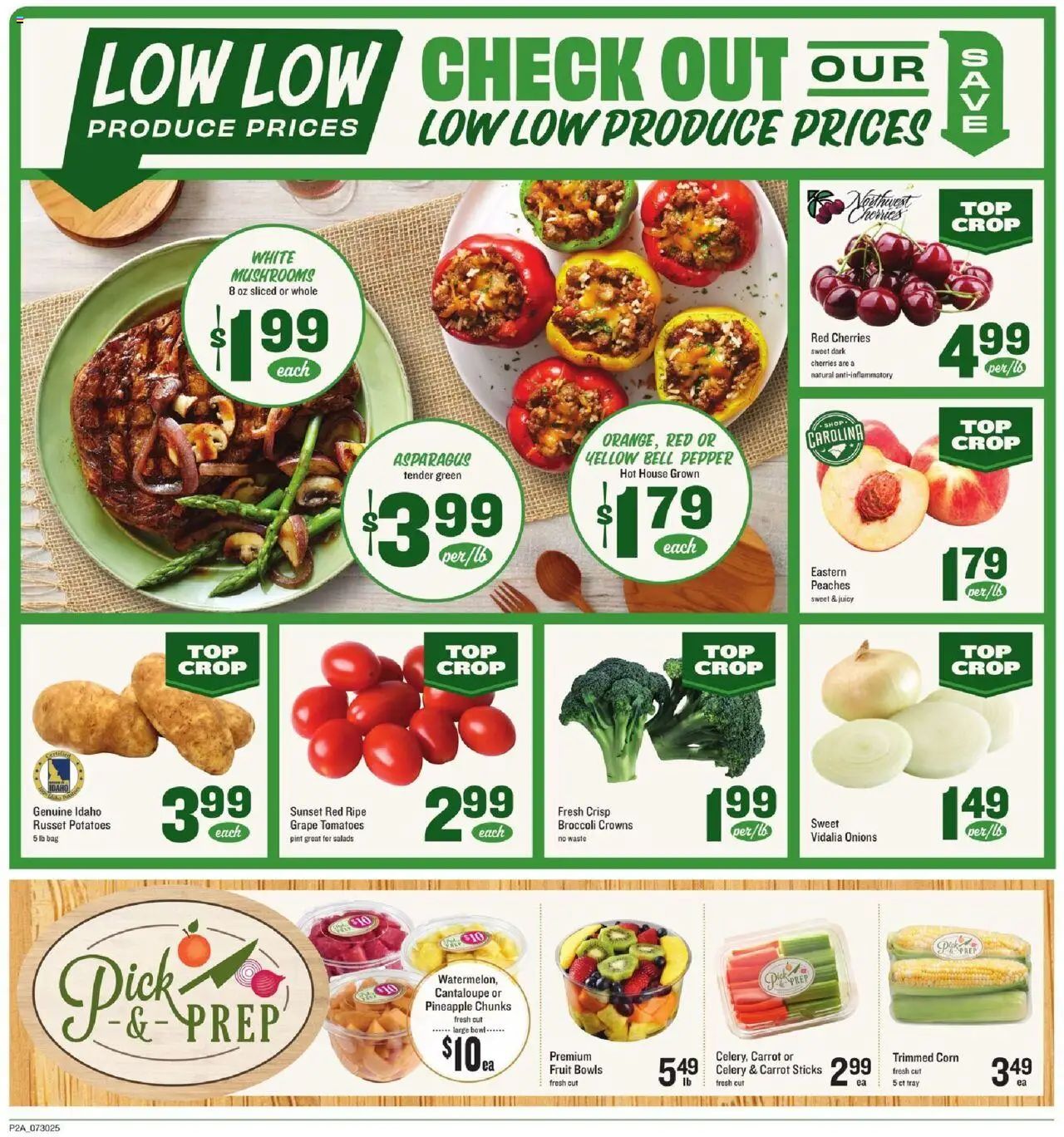 Lowes Foods Weekly Ad - valid from 30.07.2025 | Page: 2 | Products: Broccoli, Cherries, Pineapple, Carrot