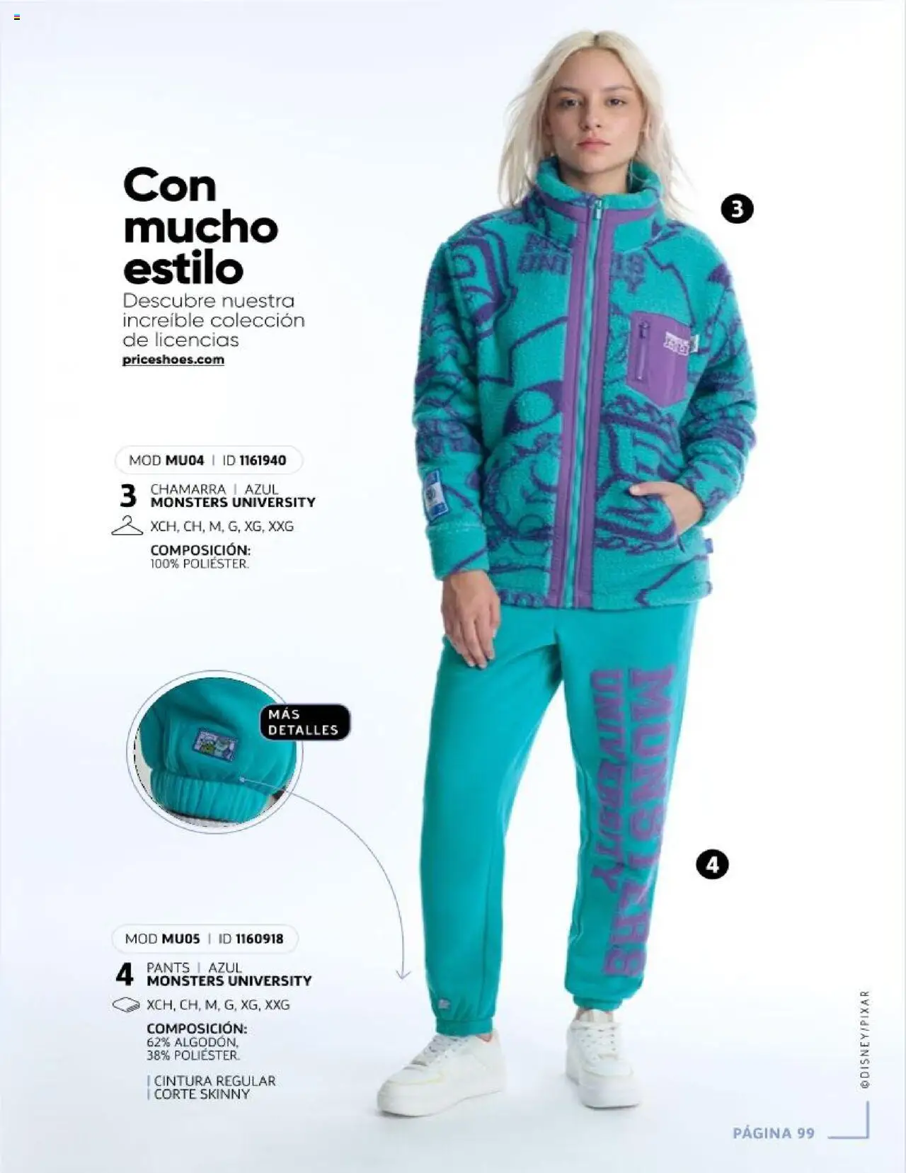 Nuevas ofertas de Price Shoes válidas en toda la República Mexicana desde el 15.10.2025. ¡Encuentra las mejores ofertas en Price Shoes Catálogo Licencias otoño / invierno ! | Página: 99 | Productos: Chamarra, Pants
