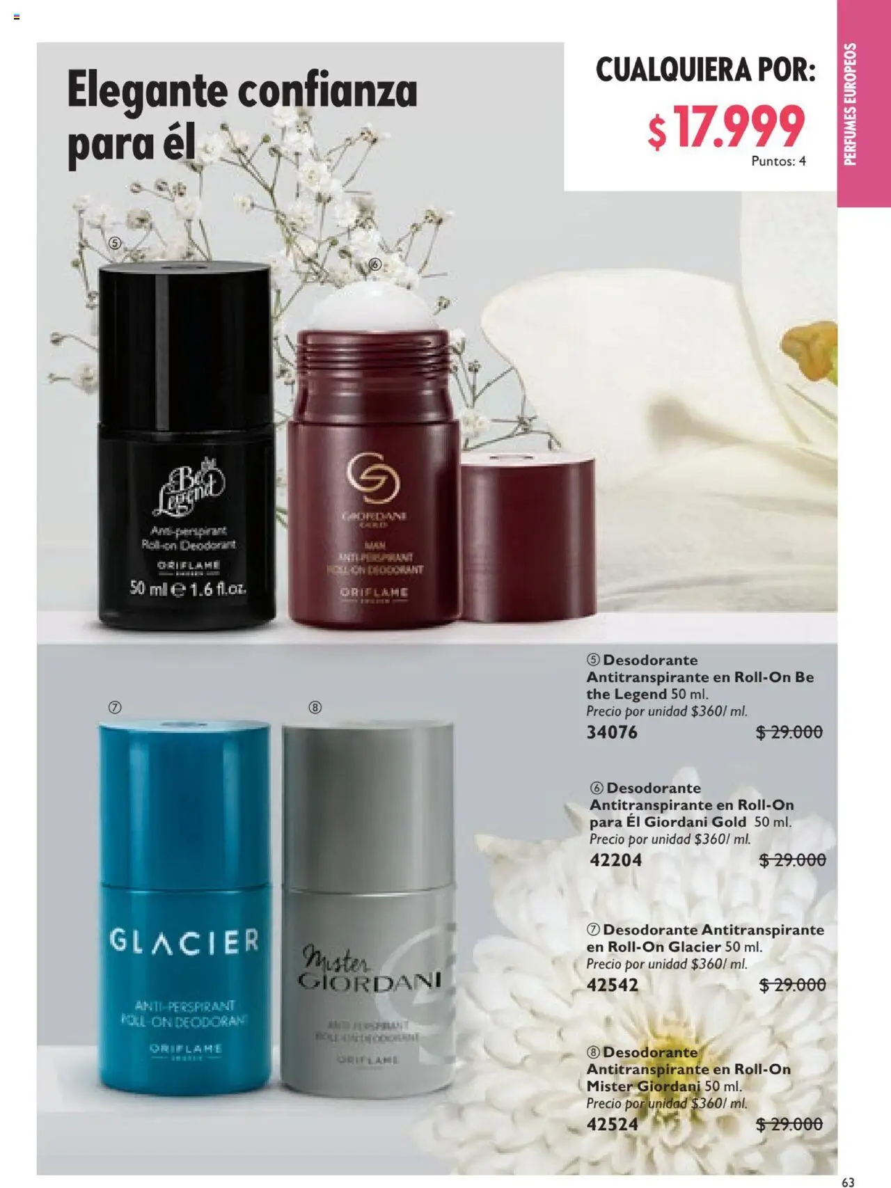 Oriflame revista - valida desde el 12.07.2025 | Página: 63 | Productos: Desodorante, Antitranspirante