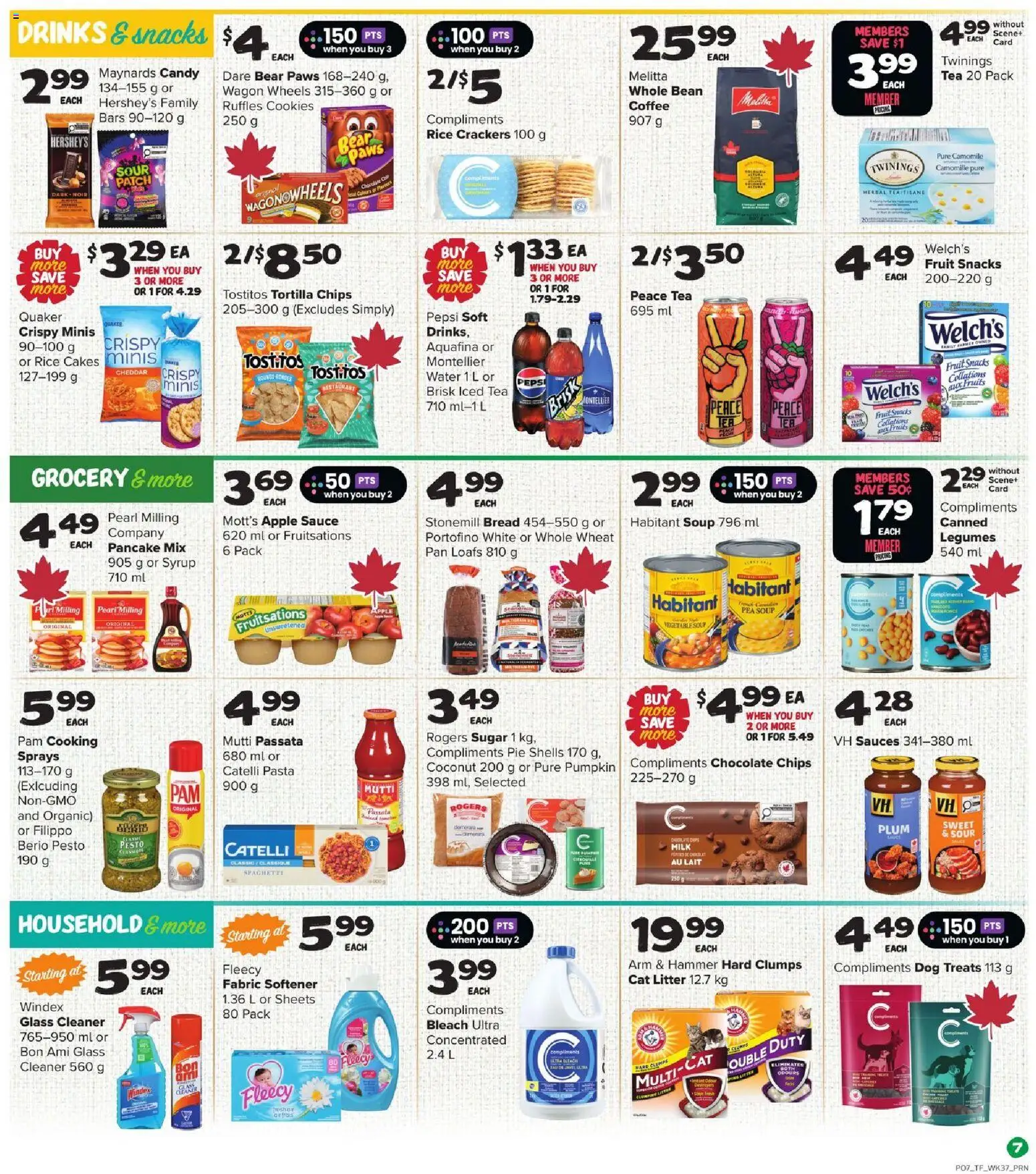 Thrifty Foods flyer valid from 08.01.2026 | Page: 14 | Products: Chips, Cookies, Bread, Chocolate