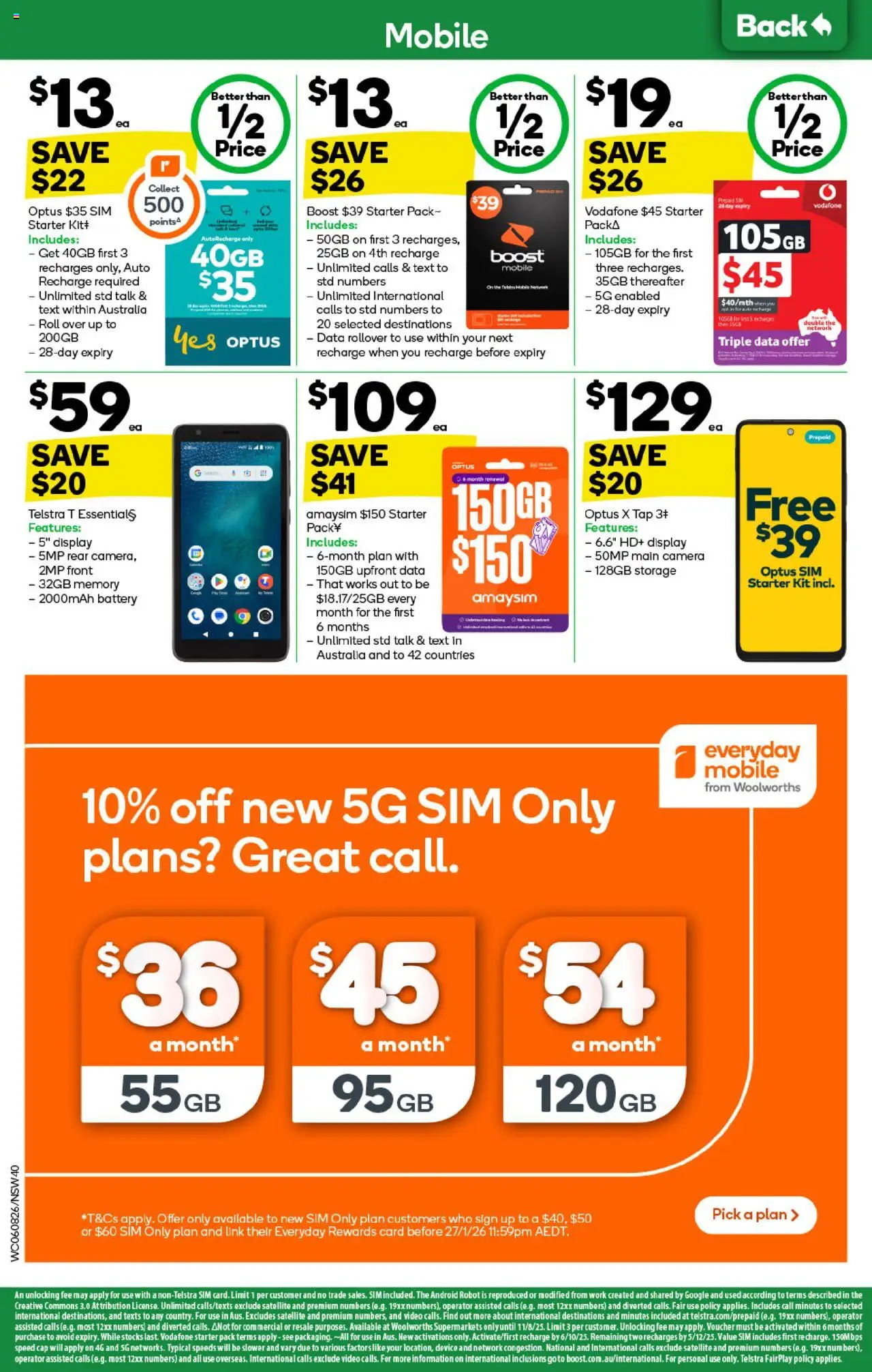 Woolworths catalogue - valid from 06.08.2025 | Page: 40 | Products: Cap, Device, Robot, Mobile