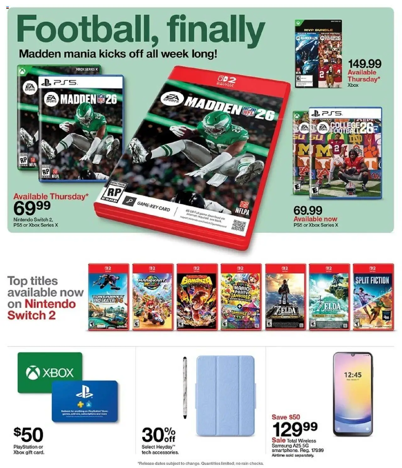 Target Weekly Ad - valid from 10.08.2025 | Page: 26 | Products: Switch, Playstation, Xbox, Nintendo