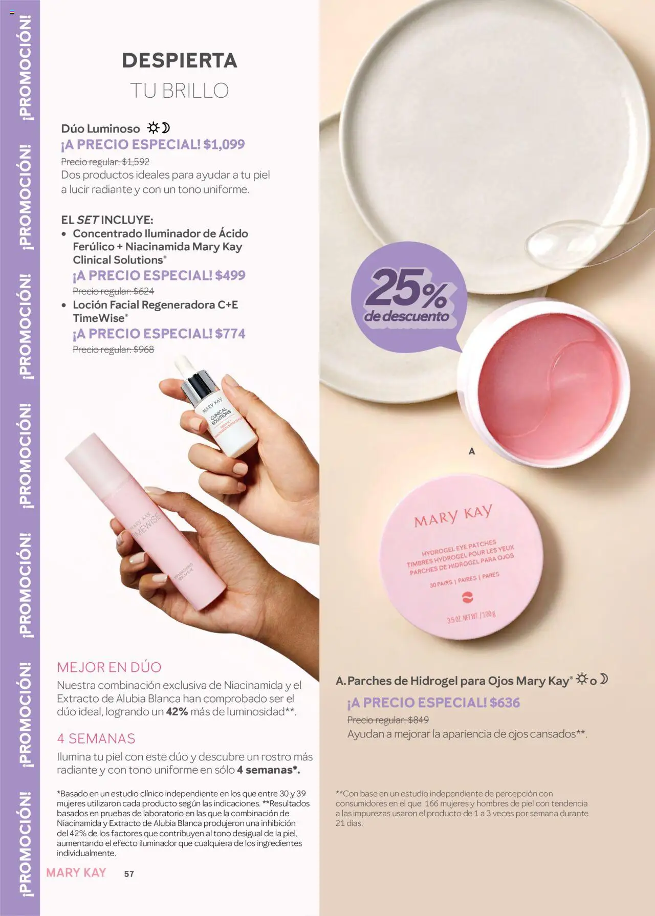 Nuevas ofertas de Mary Kay válidas en toda la República Mexicana desde el 01.07.2025. ¡Encuentra las mejores ofertas en Mary Kay catálogo! | Página: 57 | Productos: Iluminador, Brillo, Loción, Radiante