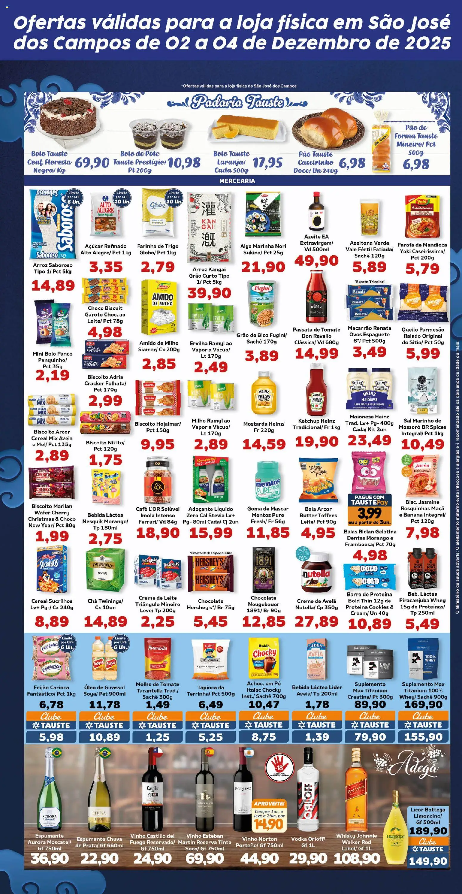 Tauste Folheto - válido de 02.12.2025 | Página: 3 | Produtos: Óleo, Vodka, Óleo de girassol, Cookies