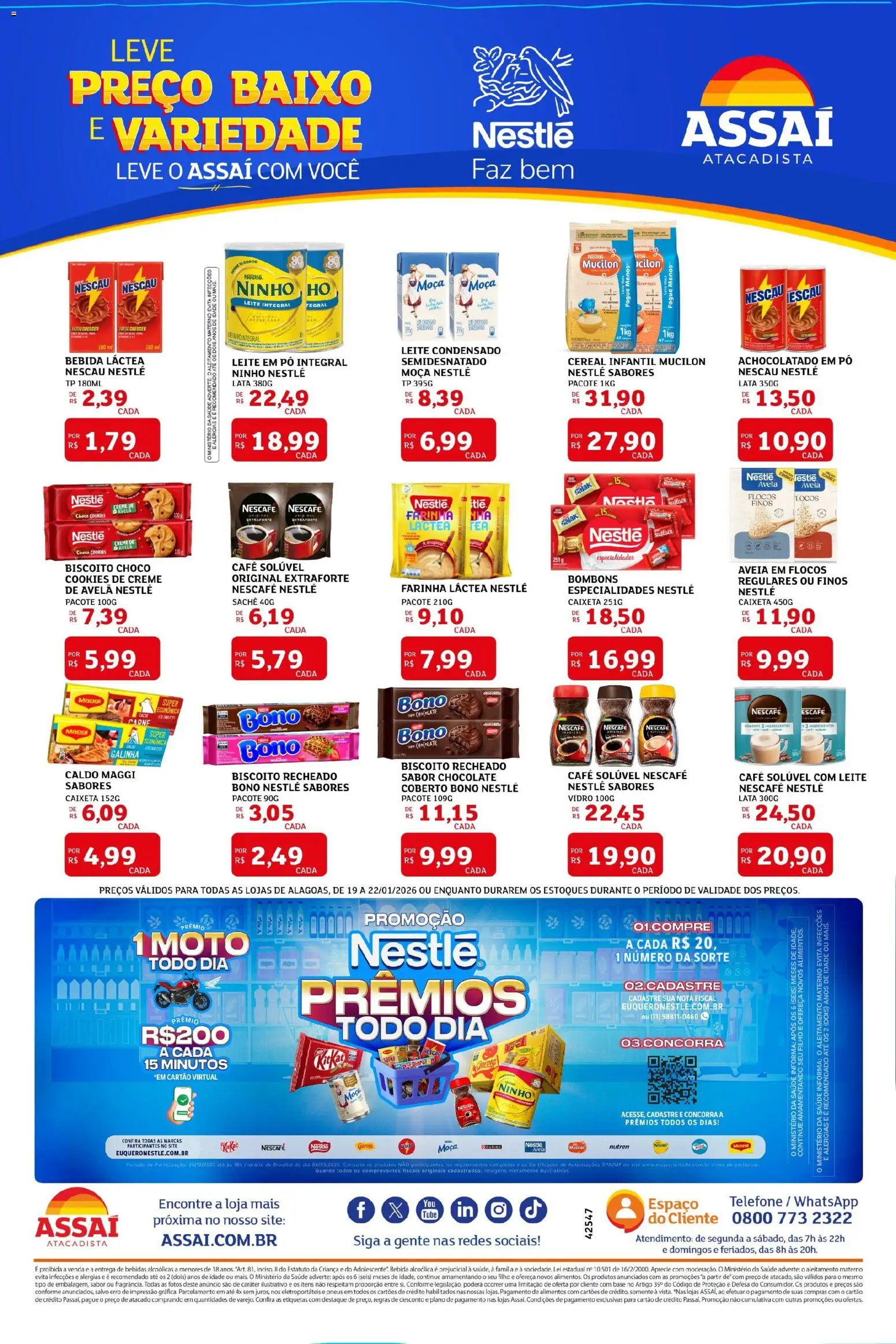 Assaí Atacadista Folheto - válido de 19.01.2026 | Página: 3 | Produtos: Pneus, Flocos, Bebida, Leite condensado
