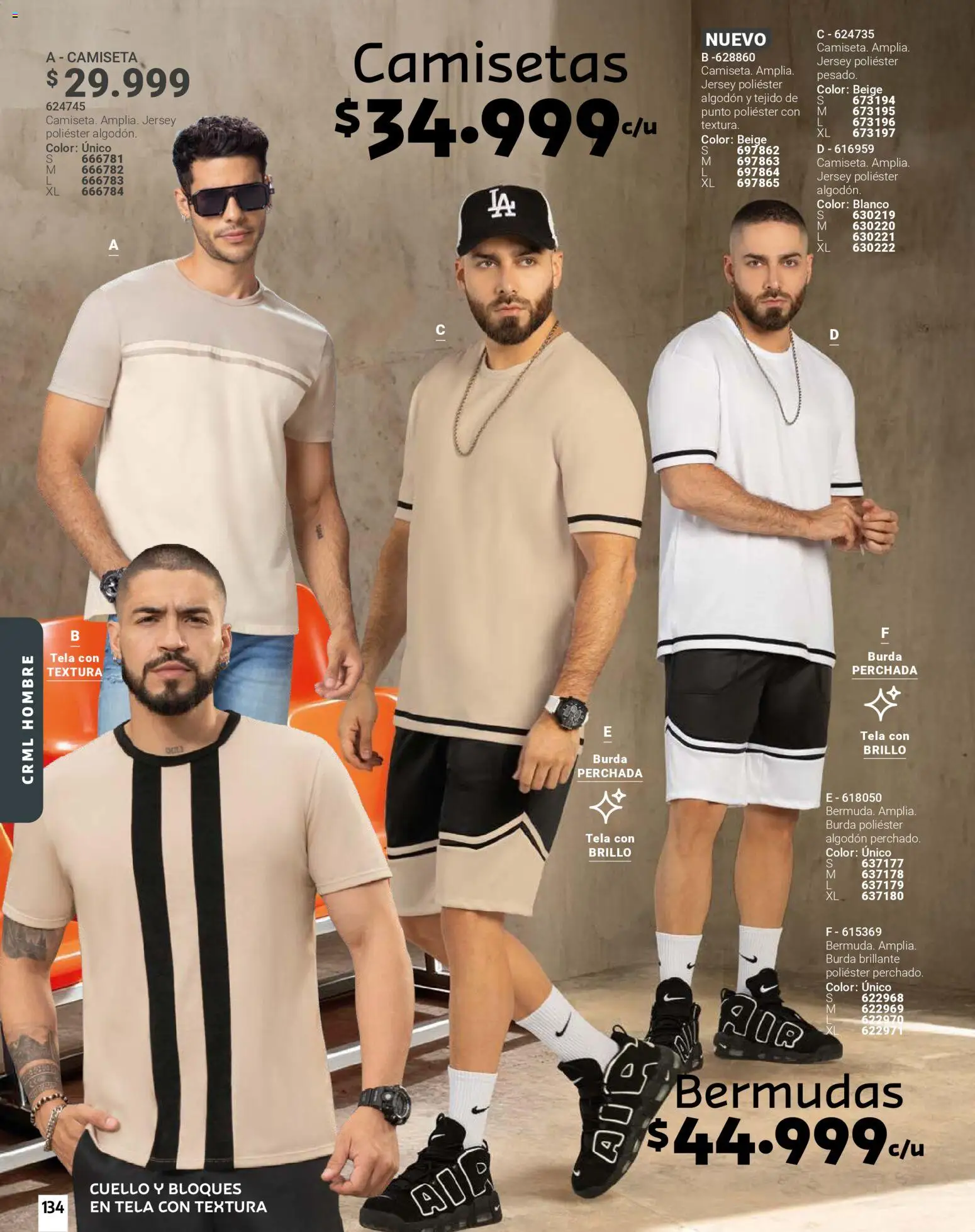 Carmel revista - valida desde el 01.02.2026 | Página: 134 | Productos: Algodón, Brillo, Camiseta, Bermudas