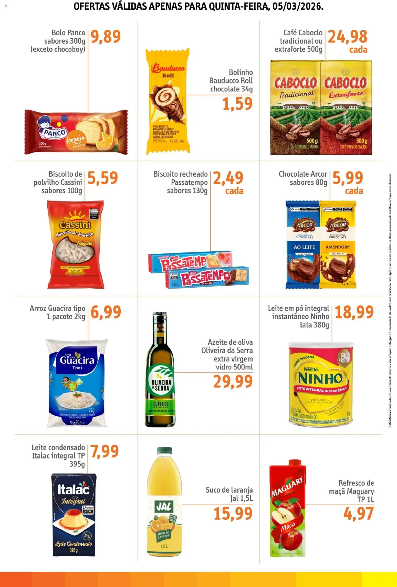 Sonda Folheto - válido de 05.03.2026 | Página: 3 | Produtos: Amendoim, Café, Bolo, Leite em pó