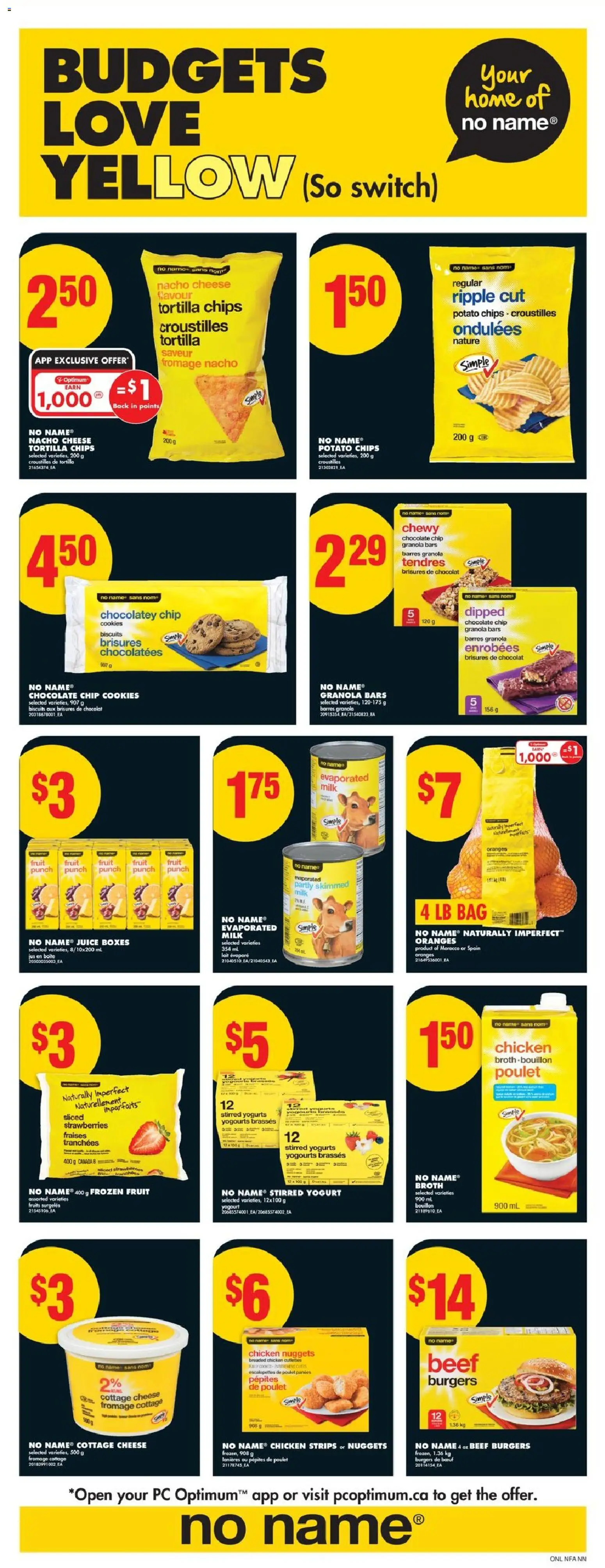 No Frills flyer valid from 08.01.2026 | Page: 9 | Products: Strawberries, Bag, Cheese, Chocolate