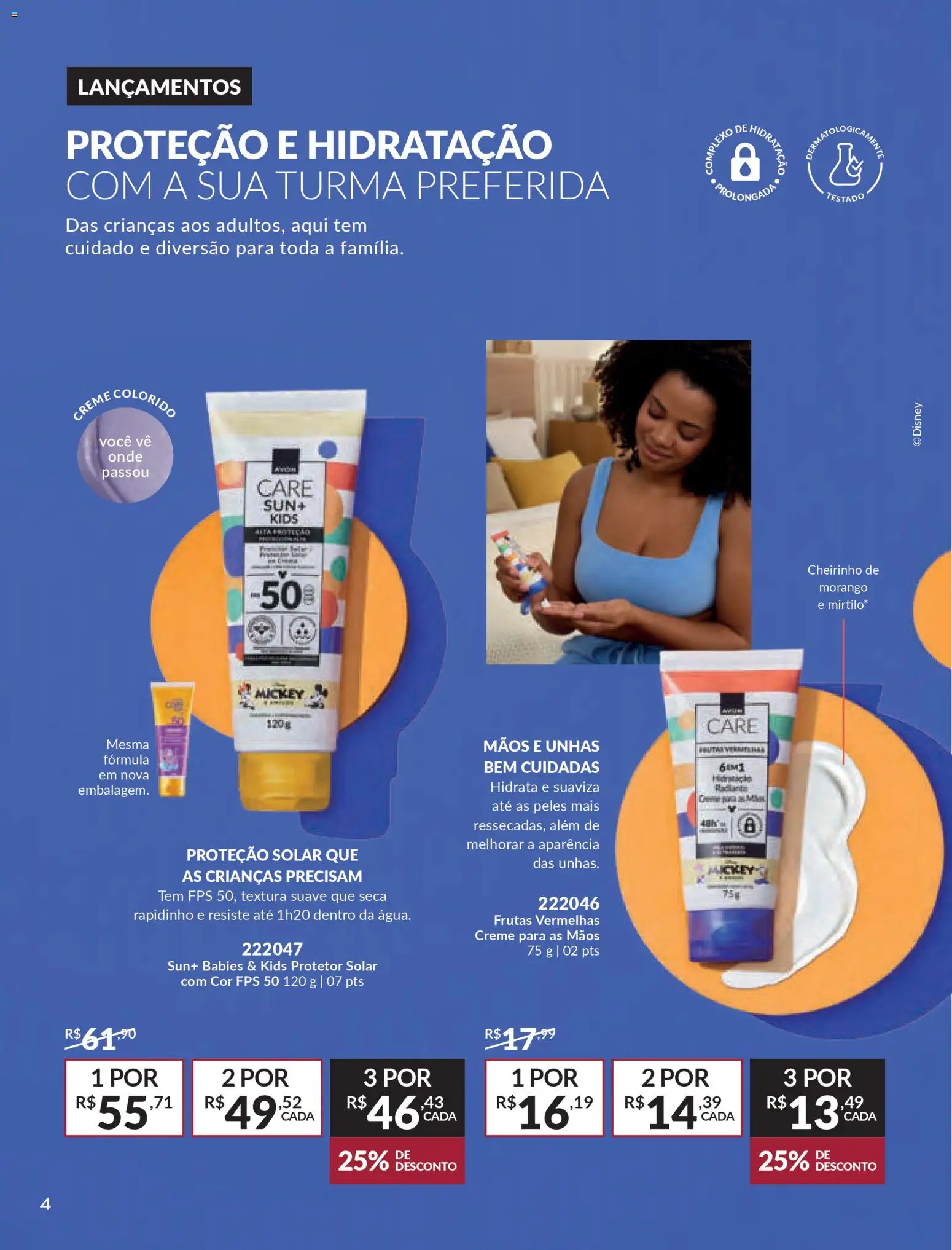 Avon Folheto - válido de 15.01.2026 | Página: 4 | Produtos: Mirtilo, Protetor solar, Creme
