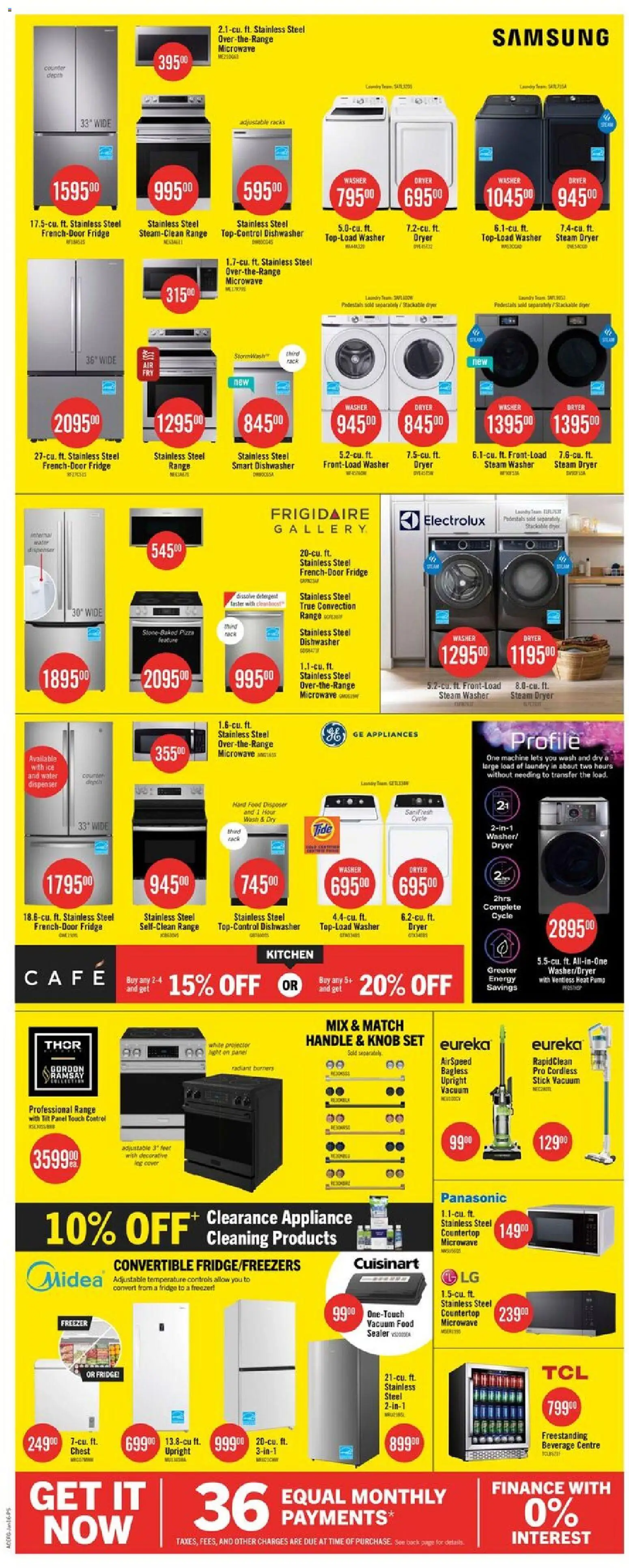 The Brick flyer valid from 13.01.2026 | Page: 15 | Products: Freezer, Dryer, Detergent, Pizza