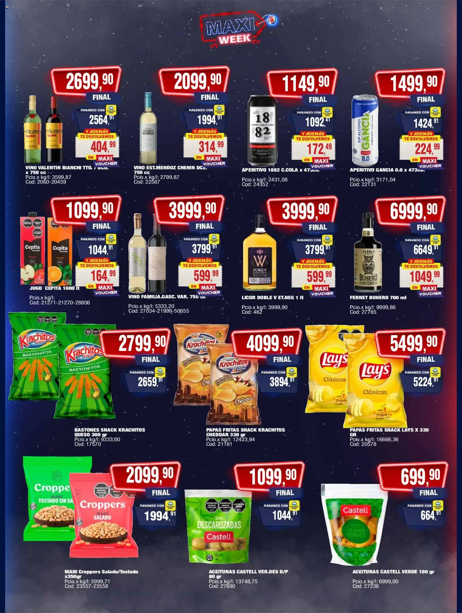Maxiconsumo ofertas │ válido desde el 10.11.2025 | Página: 6 | Productos: Papa, Aceitunas, Mani, Vino