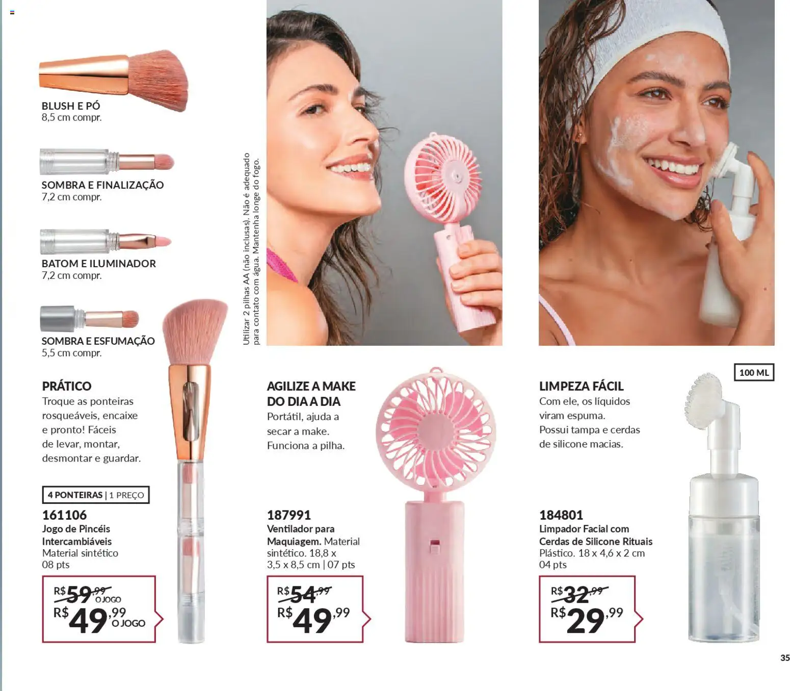 Avon Folheto - válido de 19.12.2025 | Página: 35 | Produtos: Pó, Blush, Pilhas, Iluminador