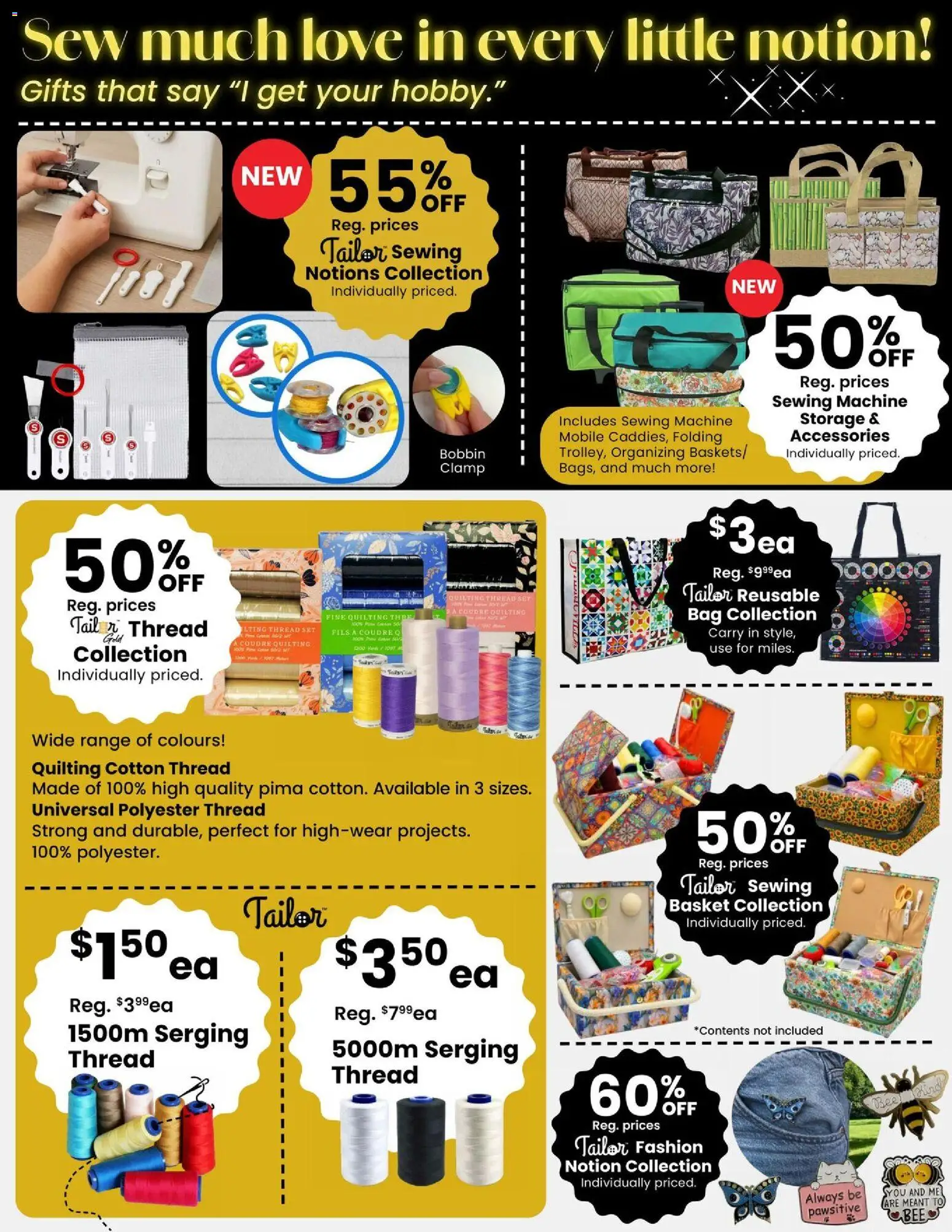 Fabricland flyer valid from 01.11.2025 | Page: 11 | Products: Bag, Sewing machine, Basket