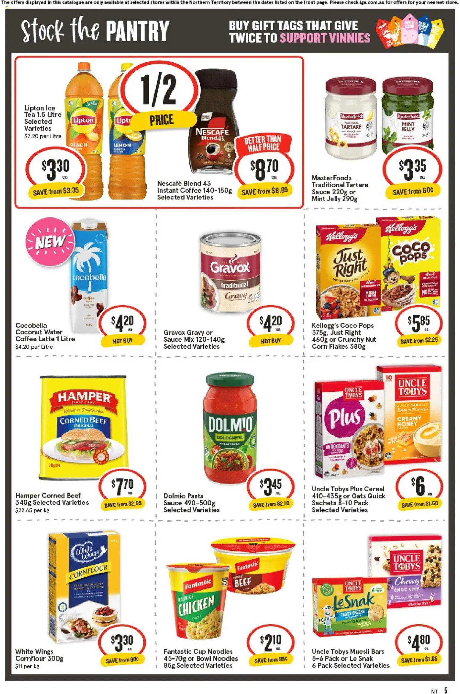 IGA catalogue - valid from 12.11.2025 | Page: 6 | Products: Cheese, Cereal, Pasta, Nescafe
