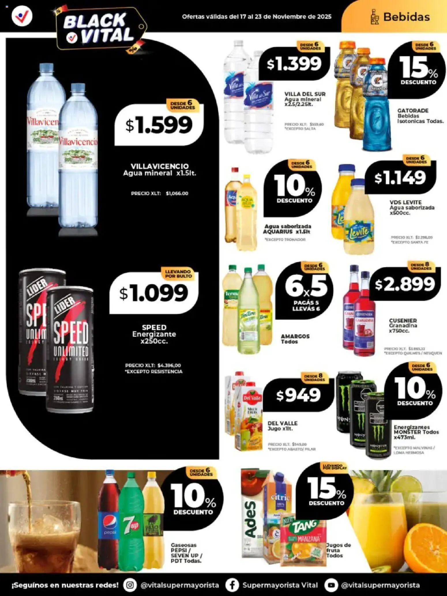 Vital - Ofertas │ válido desde el 17.11.2025 | Página: 23 | Productos: Manzana, Agua, Jugo, Agua saborizada