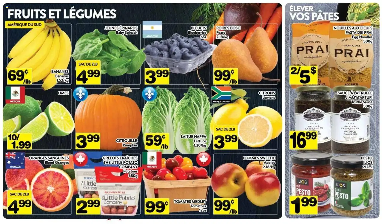 Pa Supermarché flyer valid from 20.10.2025 | Page: 2 | Products: Potatoes, Pumpkin, Oranges, Bananas