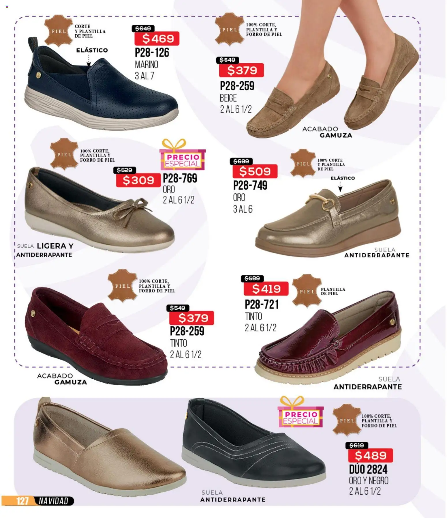 Nuevas ofertas de Cklass válidas en toda la República Mexicana desde el 30.11.2025. ¡Encuentra las mejores ofertas en Cklass catálogo Rebajas Navideñas Calzado! | Página: 128 | Productos: Gamuza