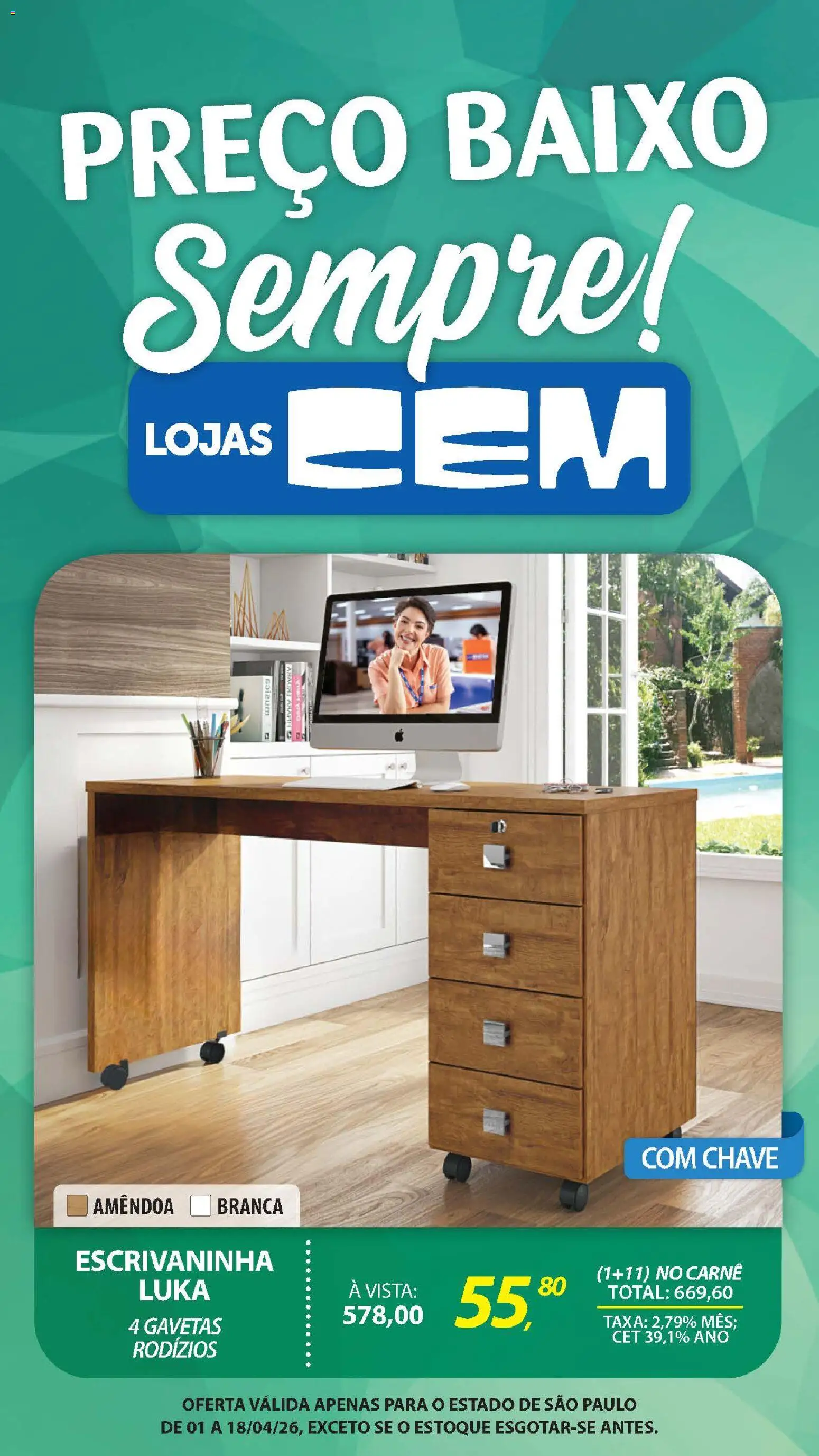 Lojas Cem Folheto - válido de 01.04.2026 | Página: 106