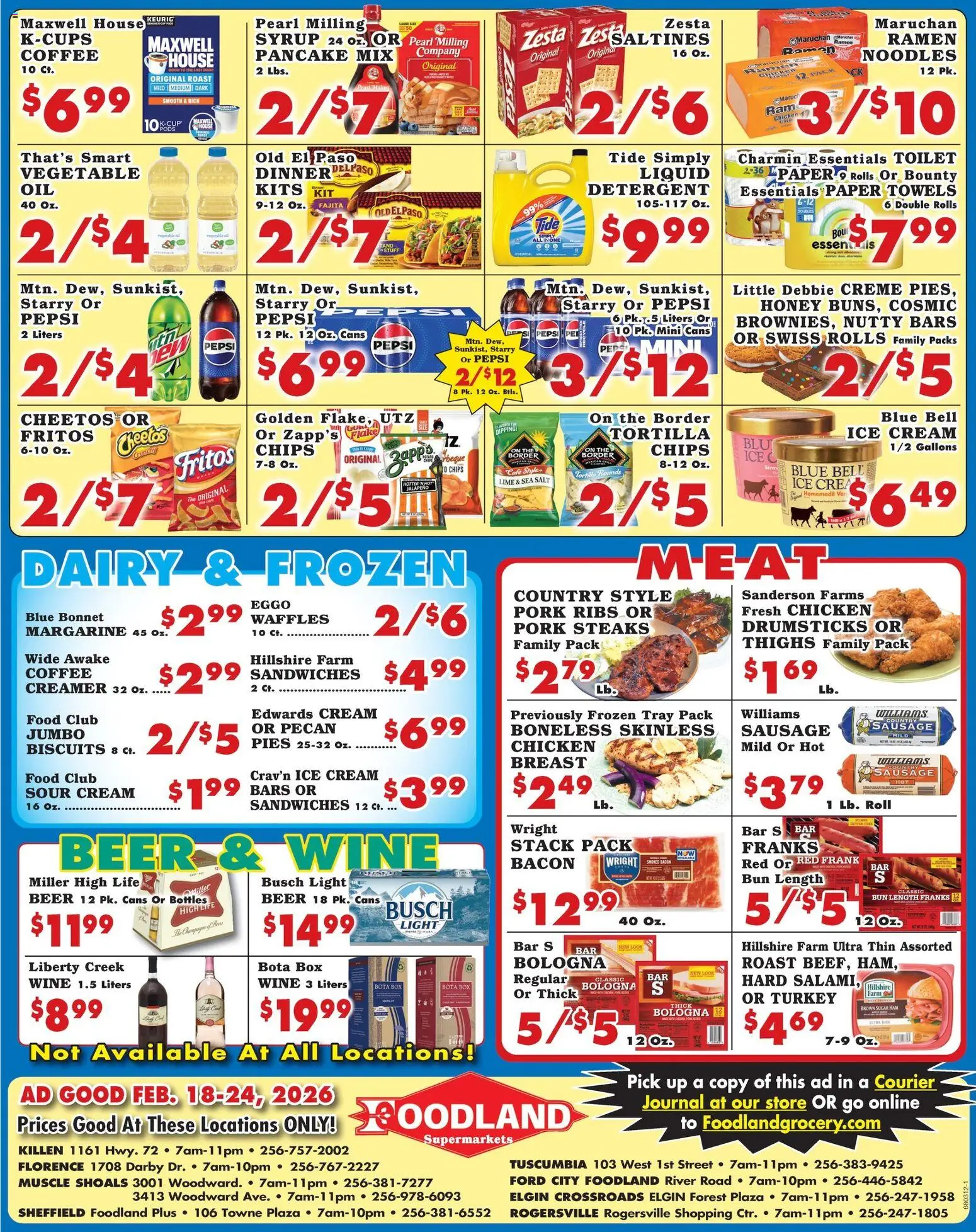 Foodland Weekly Ad - Supermarkets - valid from 18.02.2026 | Page: 2 | Products: Box, Noodles, Cream, Ice cream
