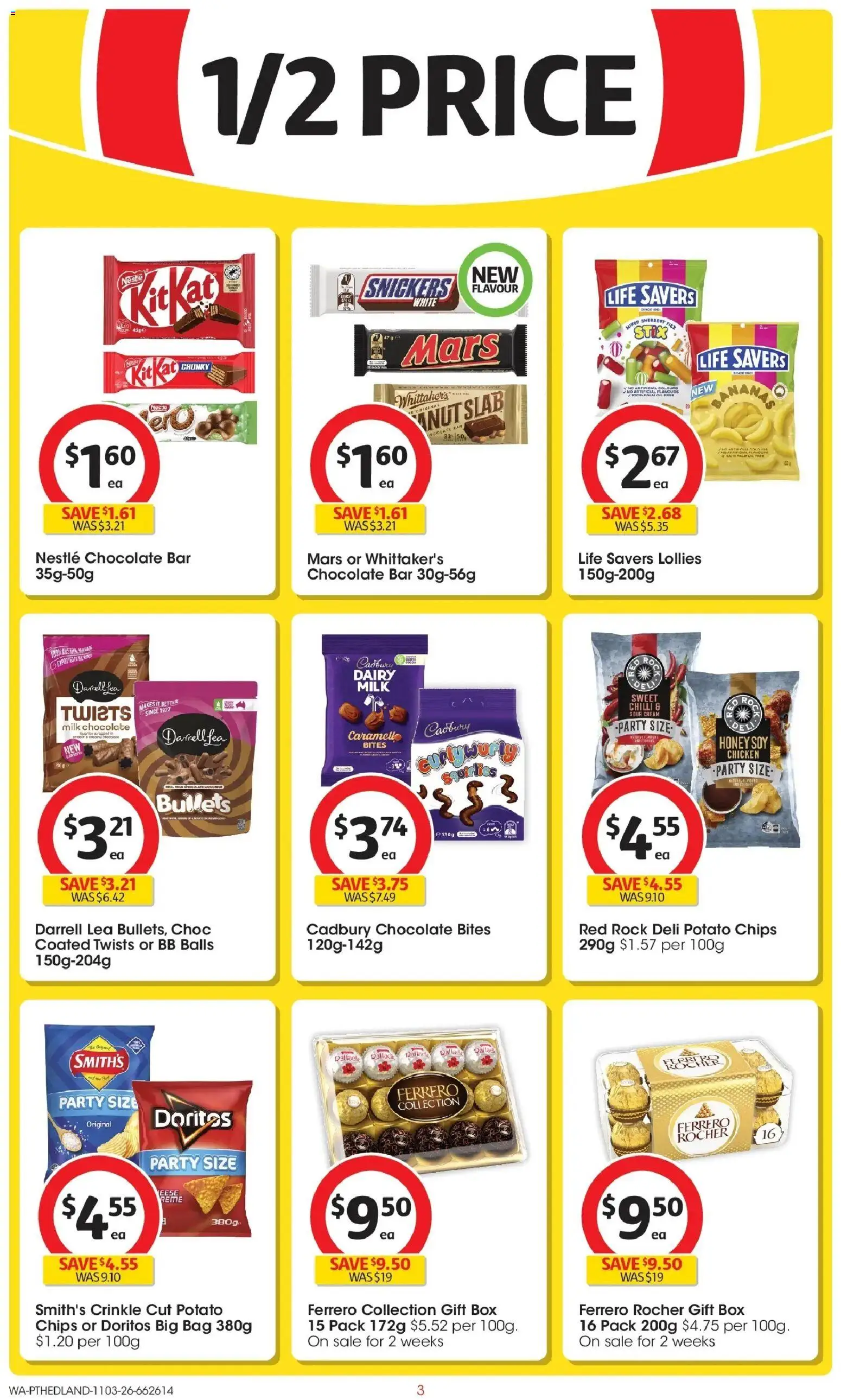 Coles catalogue - valid from 11.03.2026 | Page: 3 | Products: Milk, Oil, Honey, Chips