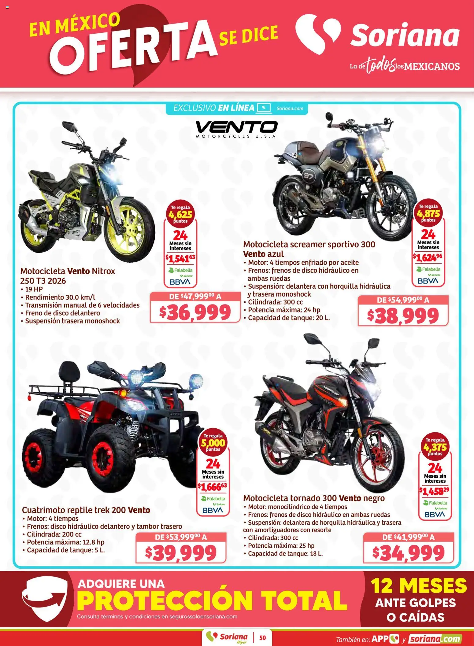 Nuevas ofertas de Soriana válidas en toda la República Mexicana desde el 15.01.2026. ¡Encuentra las mejores ofertas en Soriana folleto! | Página: 50 | Productos: Aceite, Disco, Té