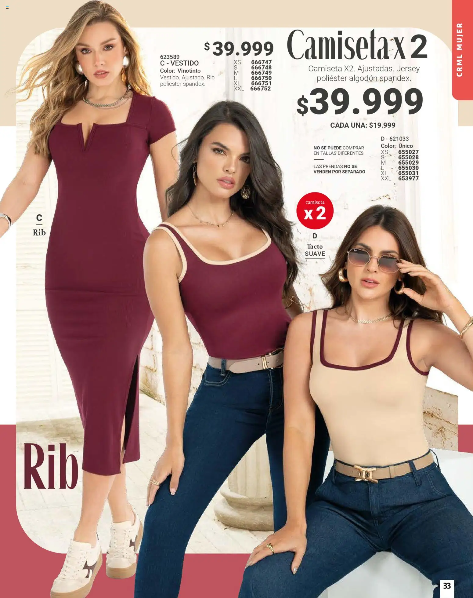 Carmel revista - valida desde el 01.01.2026 | Página: 33 | Productos: Algodón, Camiseta, Vestido