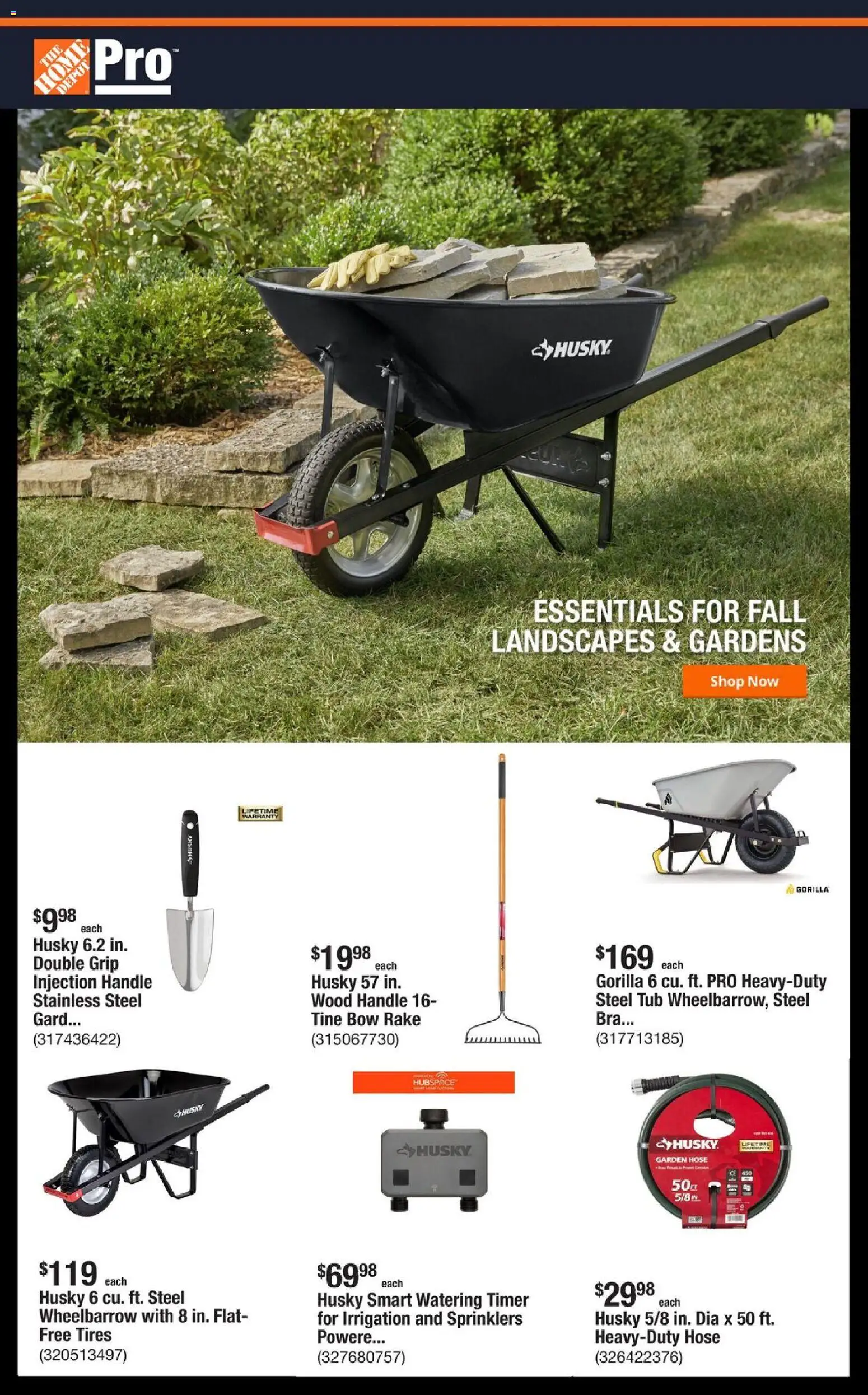 Home Depot Shop Pro Ad - TX - valid from 03.11.2025 | Page: 1 | Products: Rake, Bow, Bra