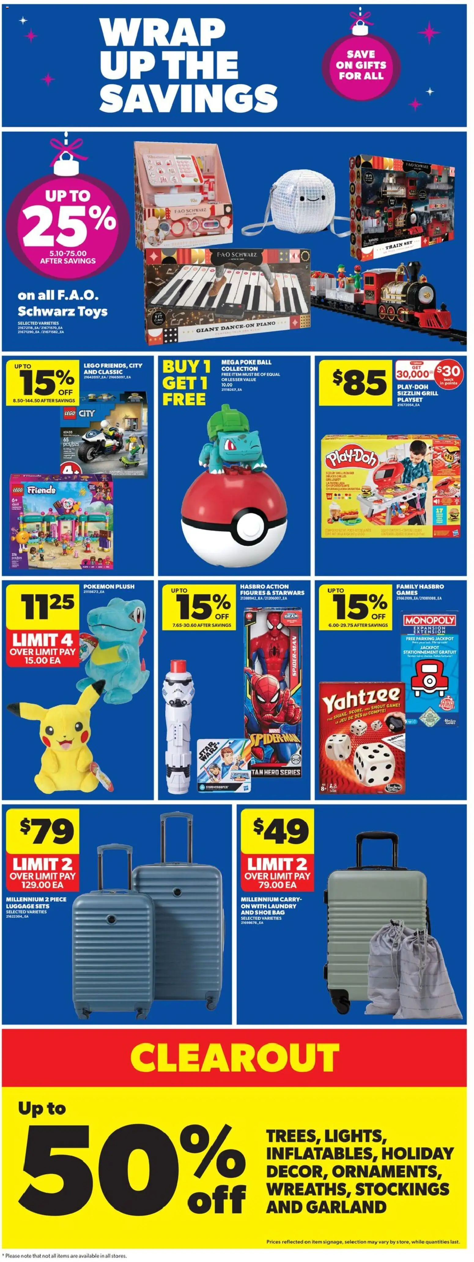 Real Canadian Superstore flyer valid from 18.12.2025 | Page: 9 | Products: Luggage, Game, Bag, Grill