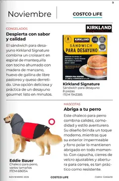 Vista previa de Costco Revista Noviembre, nuevo folleto de la tienda, válido en México a partir del 01.11.2025 | Página: 9 | Productos: Tocino, Huevo, Mantequilla, Queso