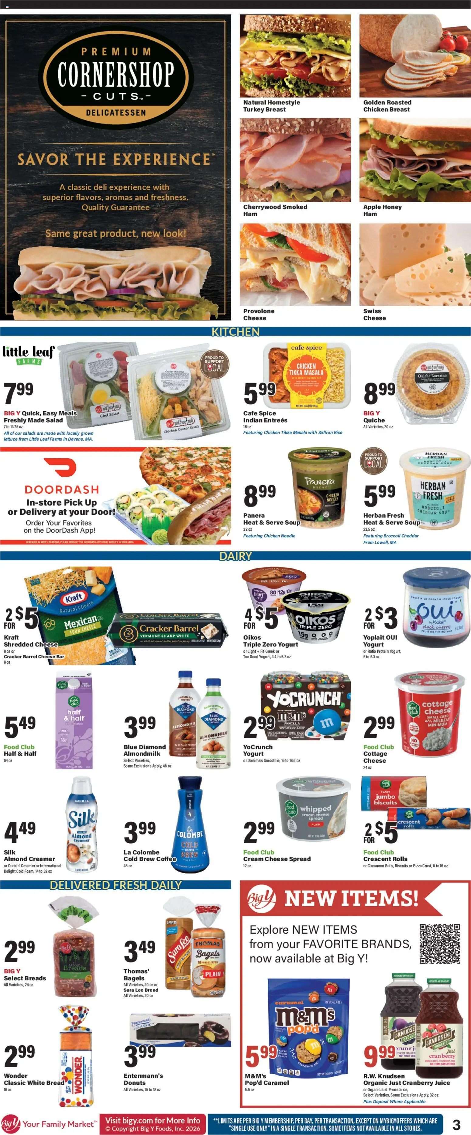 Big Y Weekly Ad - valid from 26.02.2026 | Page: 5 | Products: Cheese, Chocolate, Rice, Cream