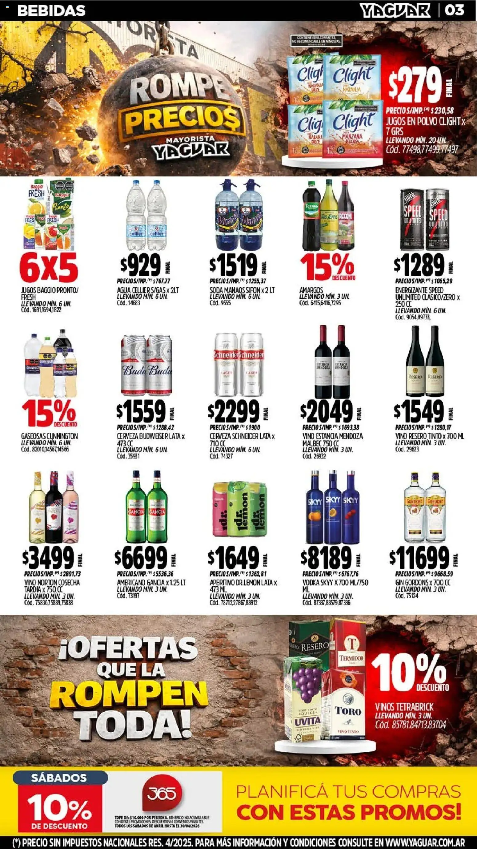 Yaguar - Oferta Semanal Mendoza │ válido desde el 20.04.2026 | Página: 3 | Productos: Vodka, Soda, Agua, Vino