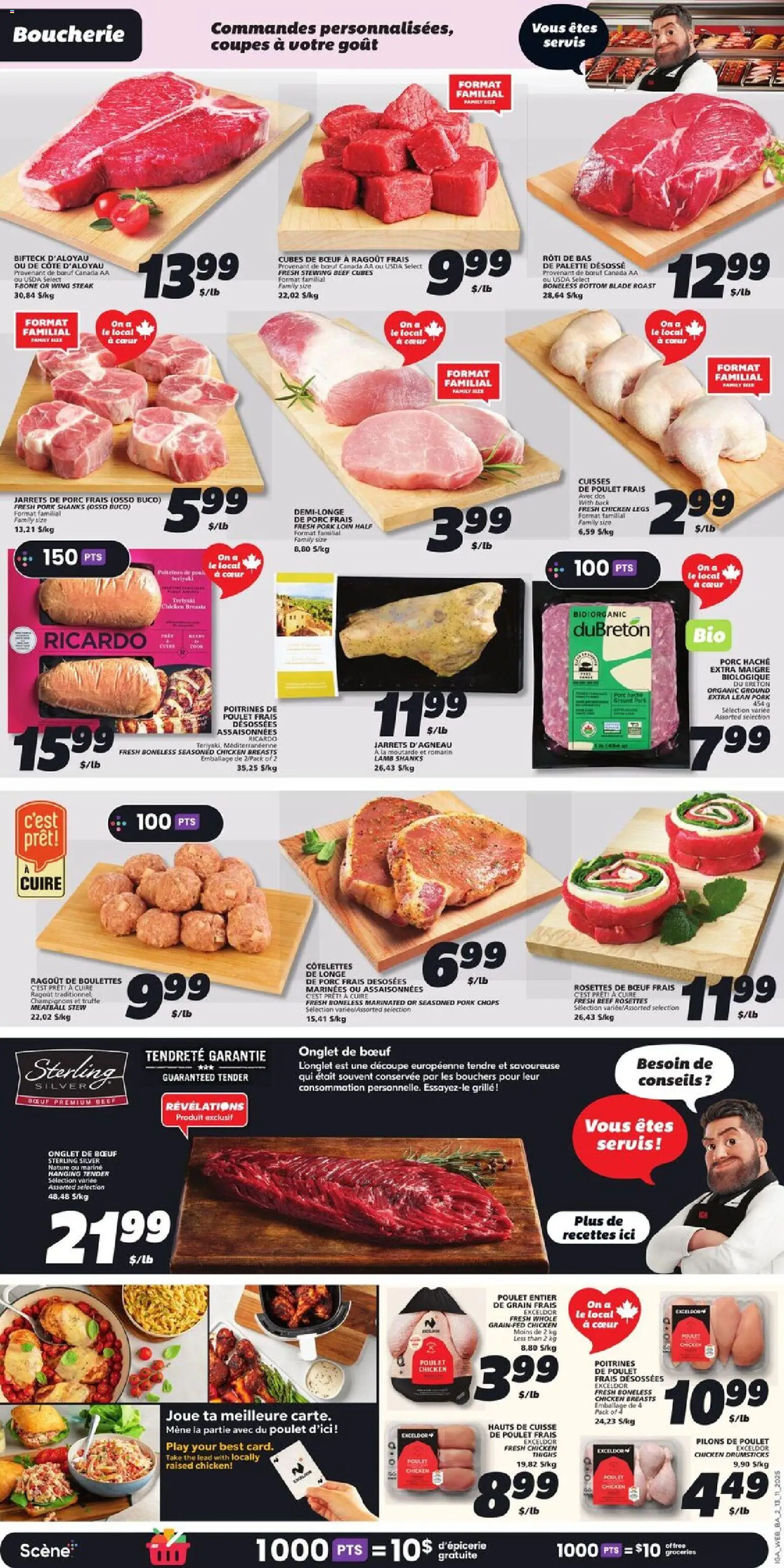 IGA flyer valid from 13.11.2025 | Page: 4 | Products: Beef, Chicken breasts, Chicken, Pork