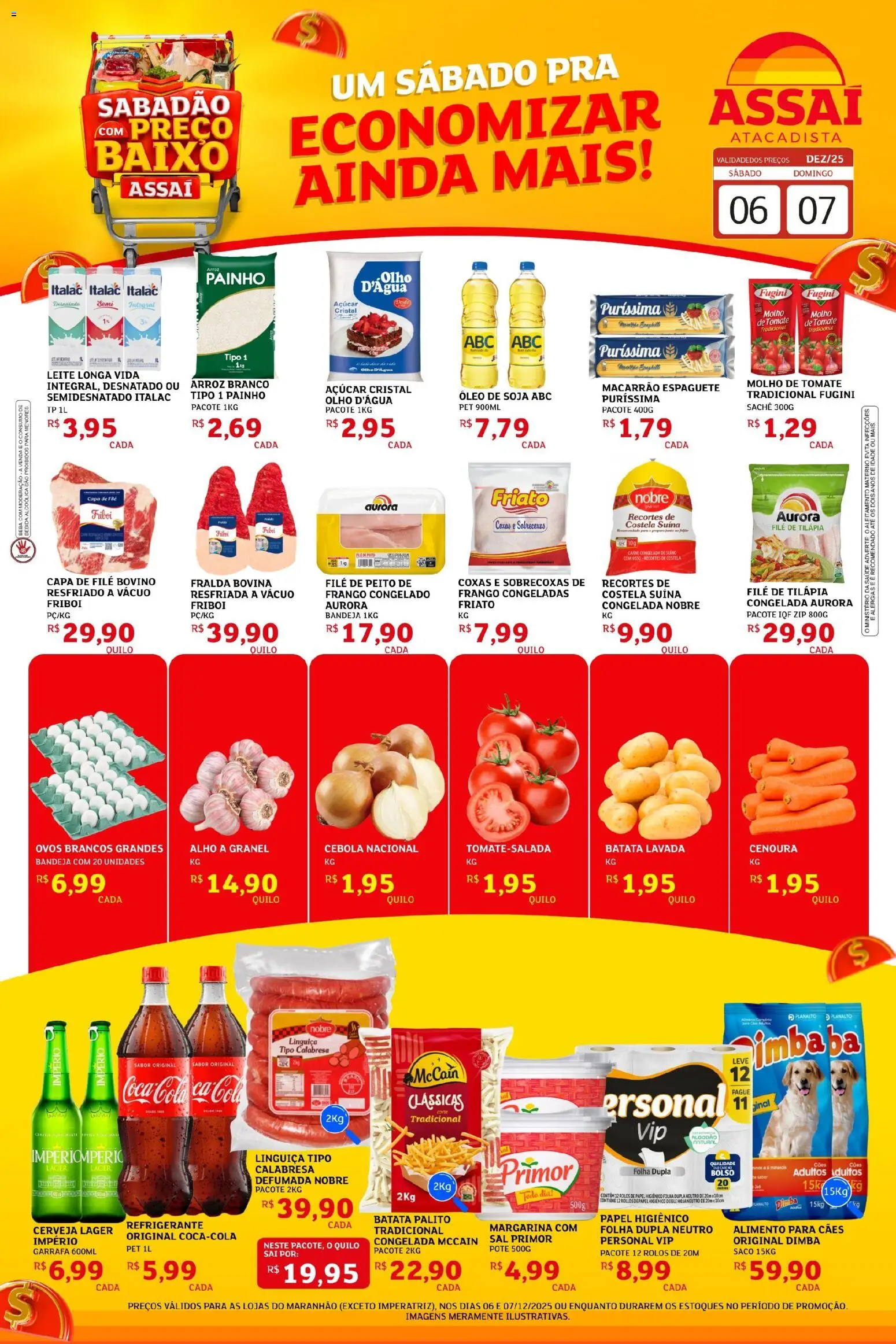 Assaí Atacadista Folheto - válido de 06.12.2025 | Página: 1 | Produtos: Cola, Arroz, Algodão, Refrigerante