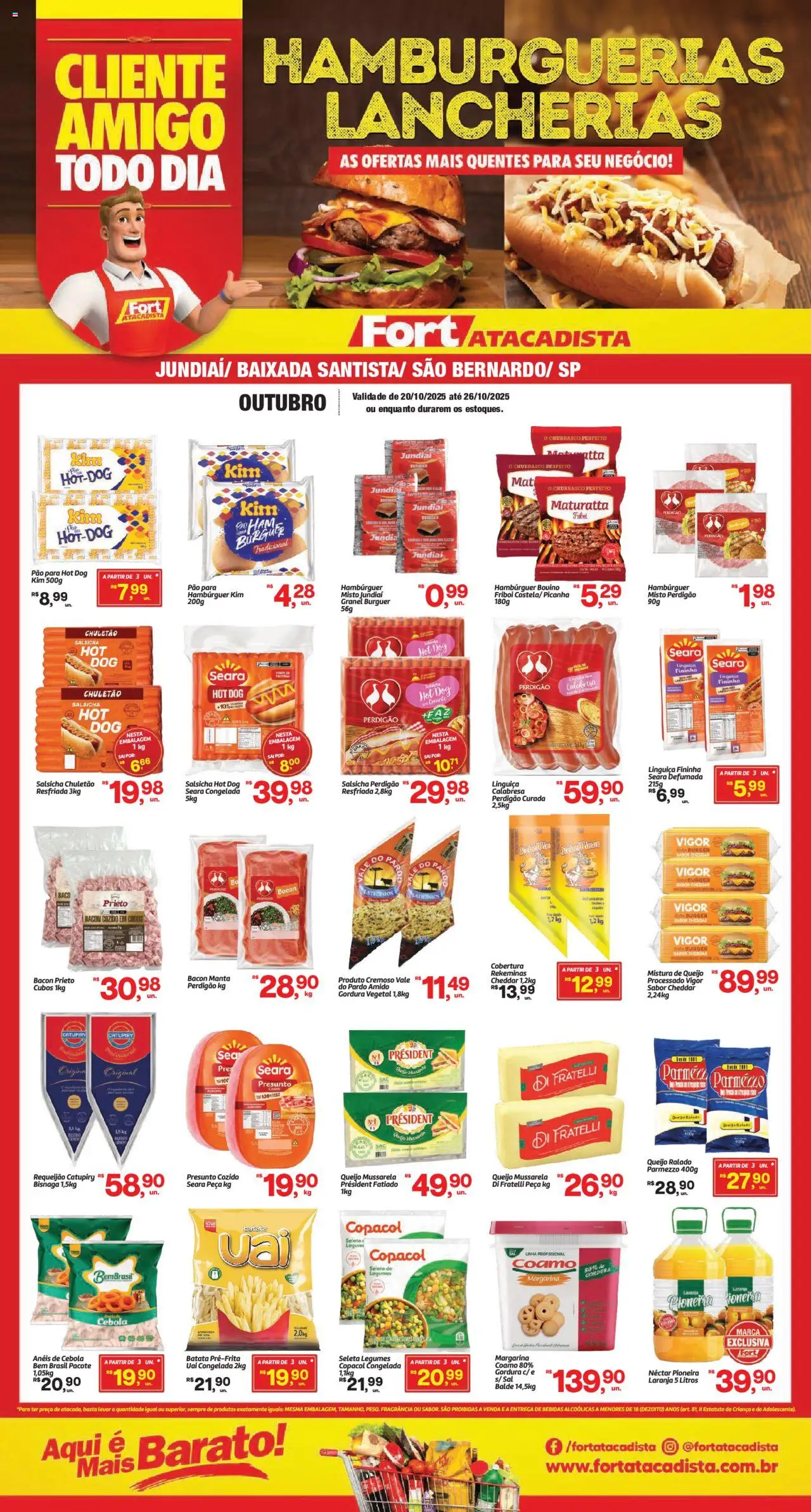 Fort Atacadista Folheto - válido de 20.10.2025 | Página: 1 | Produtos: Fragrância, Pão, Queijo ralado, Catupiry