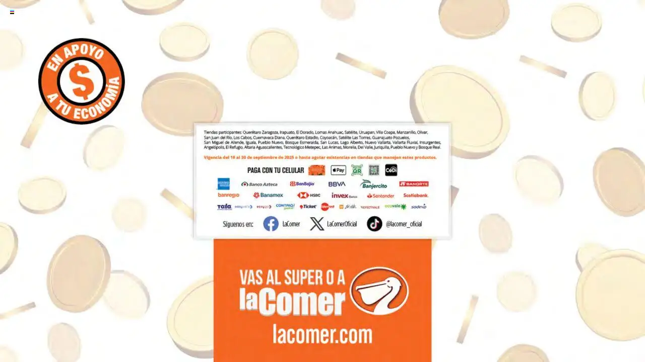 Nuevas ofertas de La Comer válidas en toda la República Mexicana desde el 19.09.2025. ¡Encuentra las mejores ofertas en La Comer - Folleto! | Página: 36 | Productos: Banco, Satélite