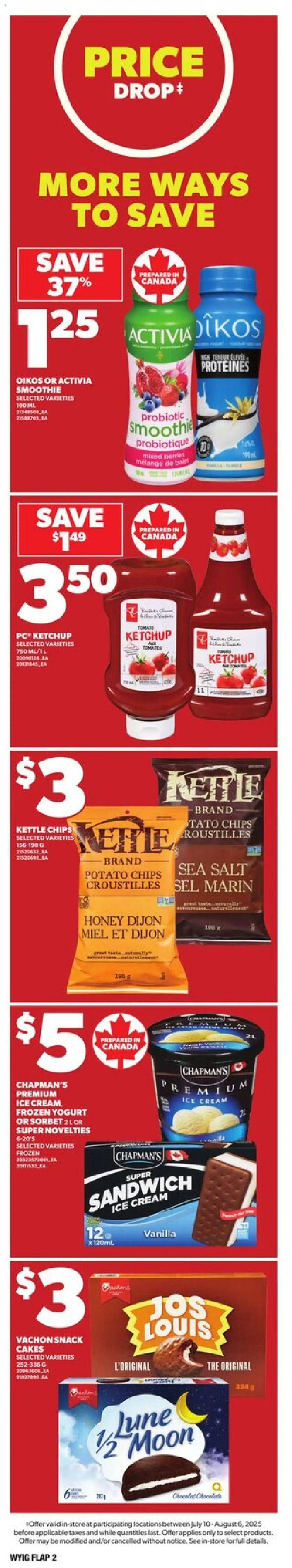 Independent Grocer flyer valid from 24.07.2025 | Page: 2 | Products: Ketchup, Cream, Ice cream, Kettle