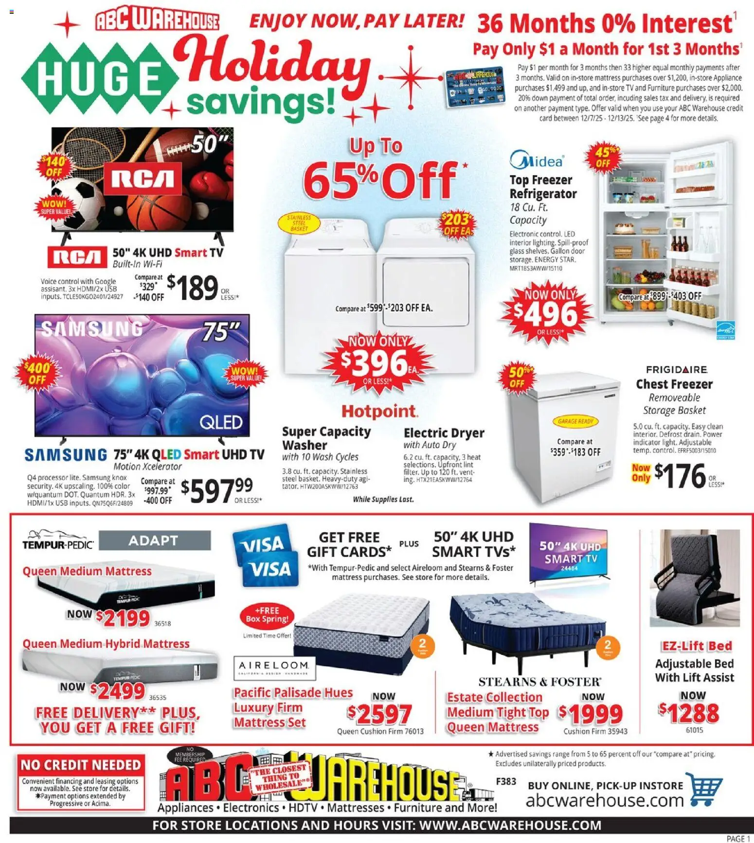 ABC Warehouse Weekly Ad - valid from 07.12.2025 | Page: 1