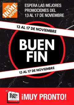 Vista previa de Home Depot Buen Fin aviso, nuevo folleto de la tienda, válido en México a partir del 13.11.2025