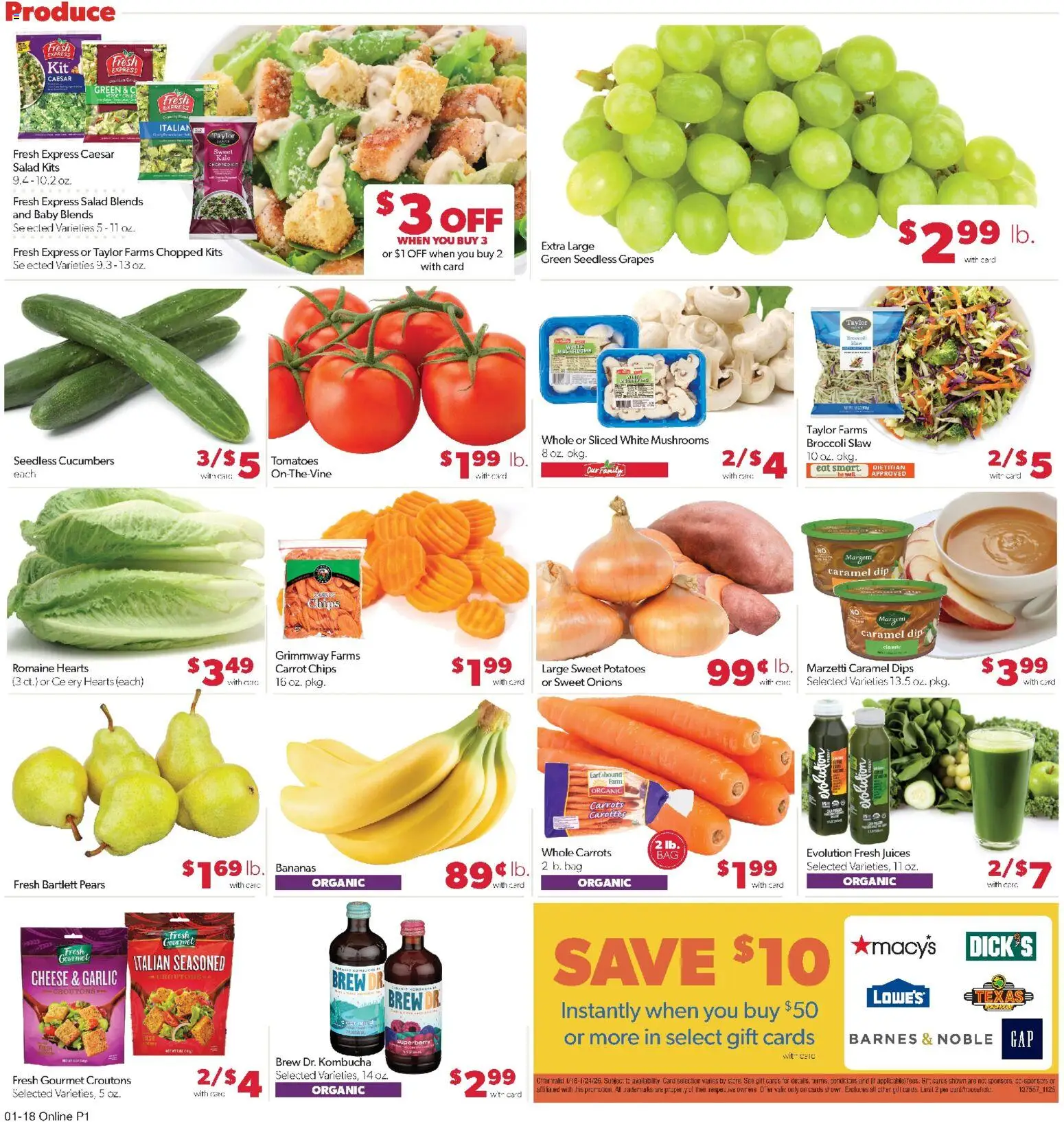 Family Fare Weekly Ad - valid from 18.01.2026 | Page: 5 | Products: Mushrooms, Cheese, Cucumbers, Bag