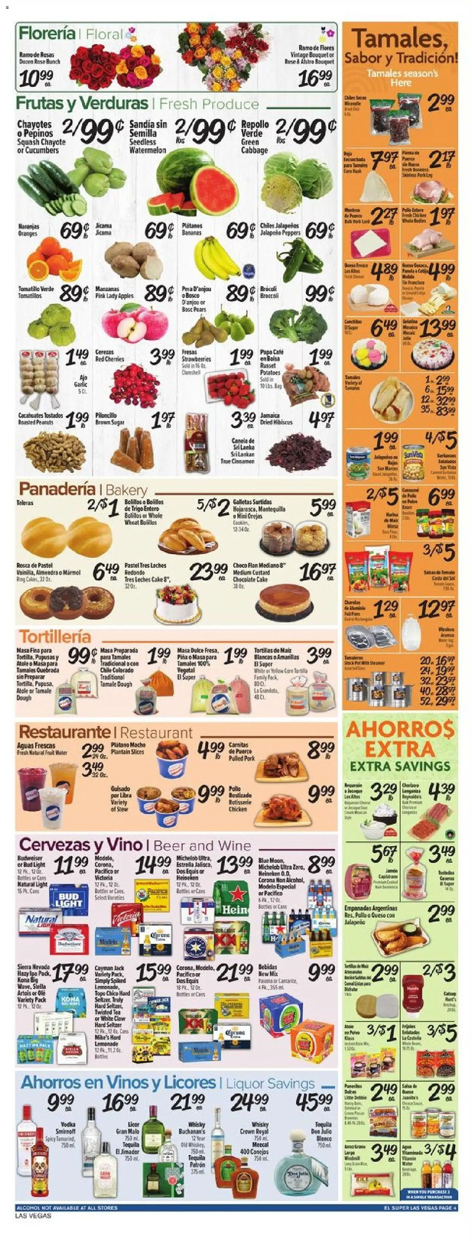 El Super Weekly Ad - NV - valid from 21.01.2026 | Page: 4 | Products: Broccoli, Oranges, Garlic, Bag