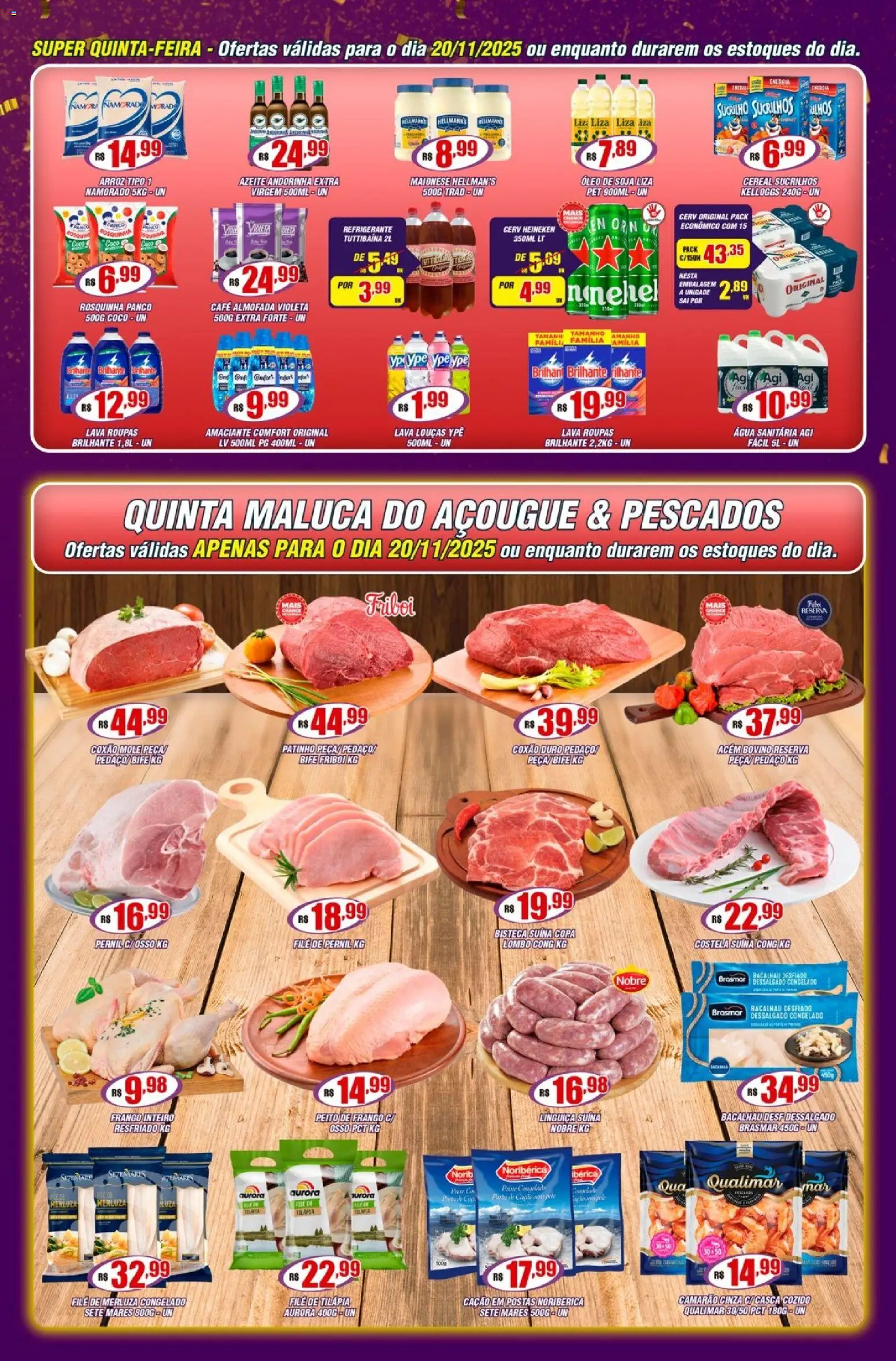 Violeta Supermercados Folheto - válido de 18.11.2025 | Página: 3 | Produtos: Almofada, Pernil, Camarão, Amaciante